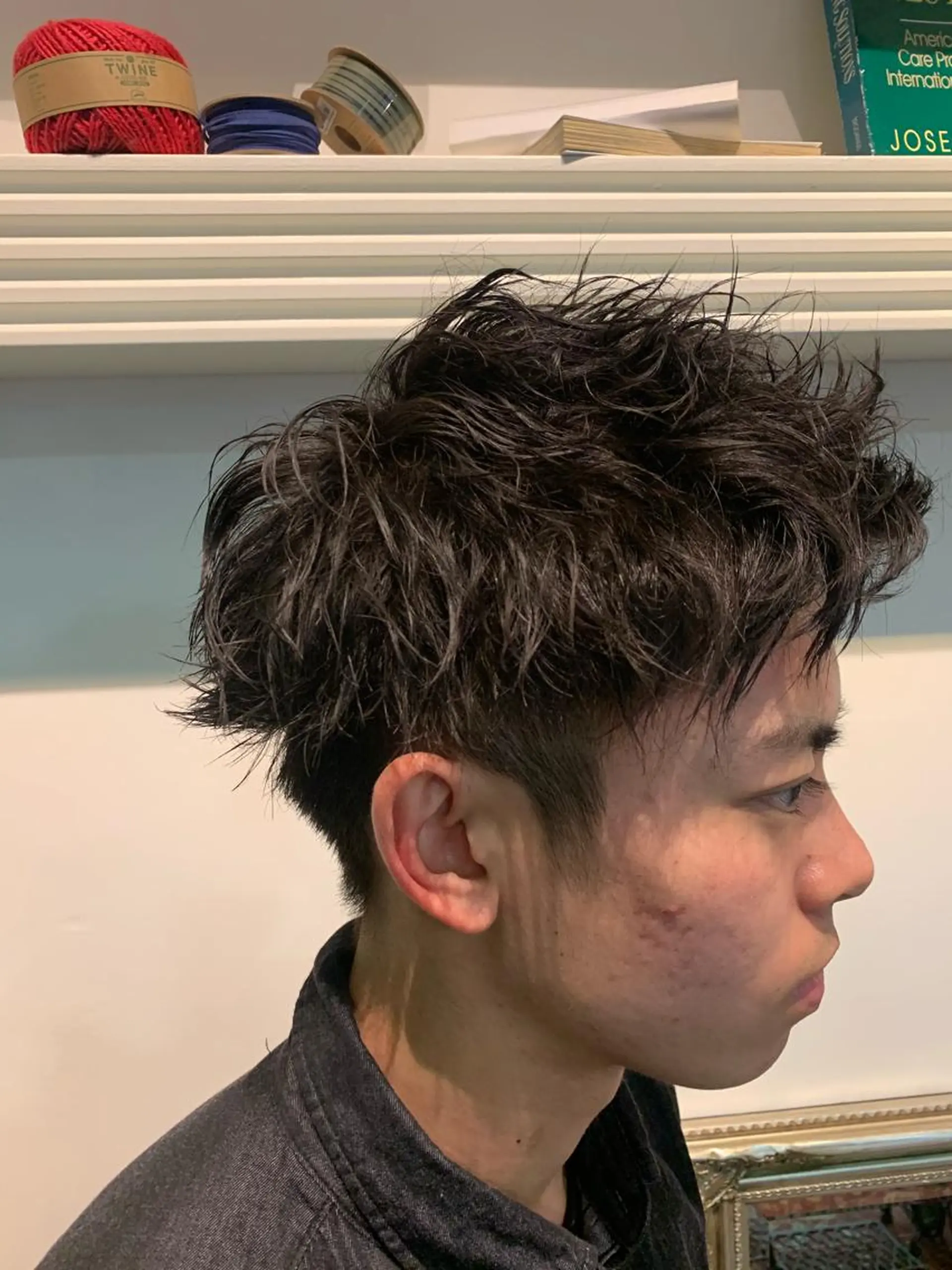 ショート カット パーマ トリートメント ヘッドスパ ヘアセット 山口 竣也のヘアスタイル