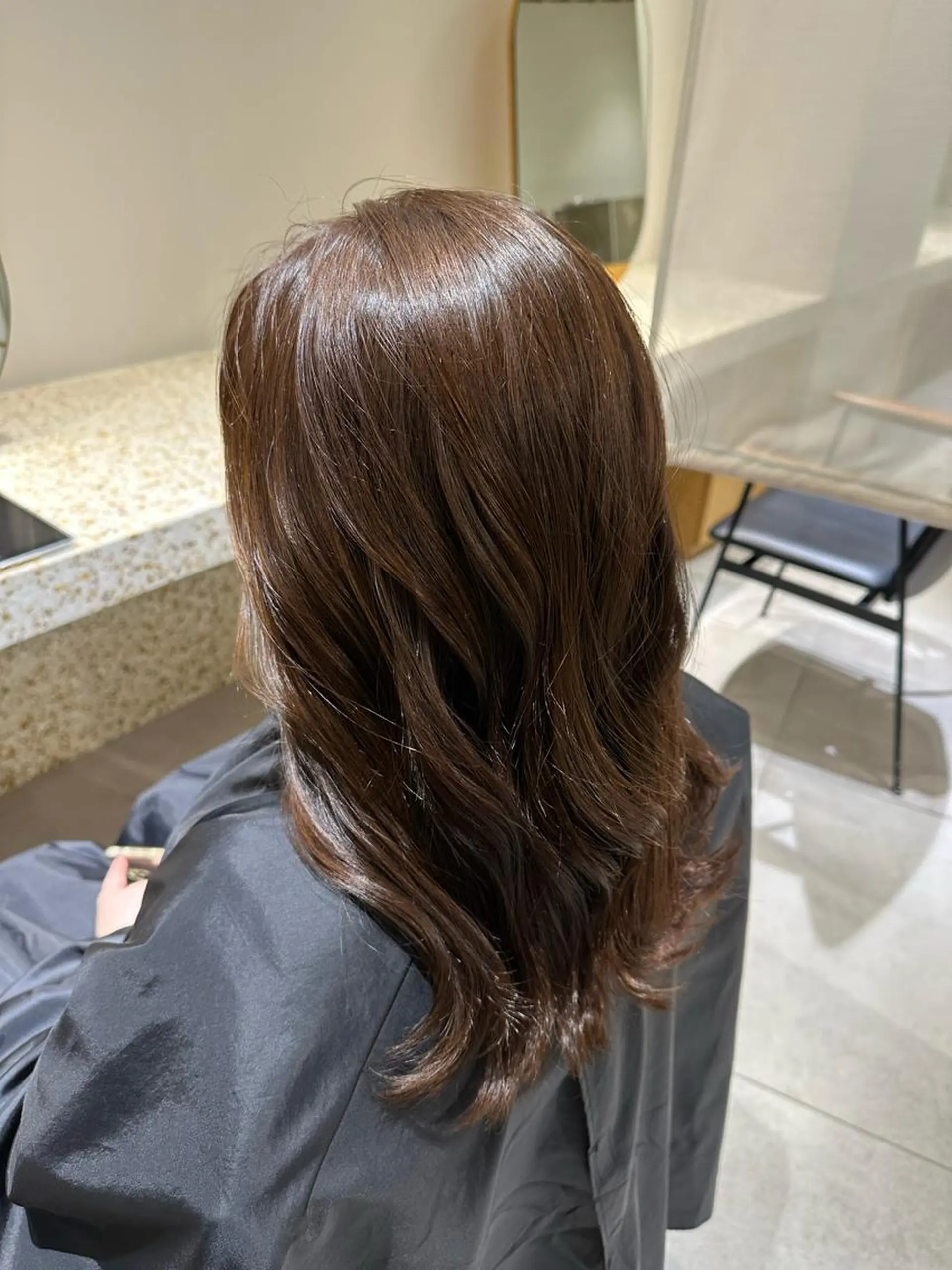 ロング カラー アッシュ ベージュカラー 和田 あおいのヘアスタイル
