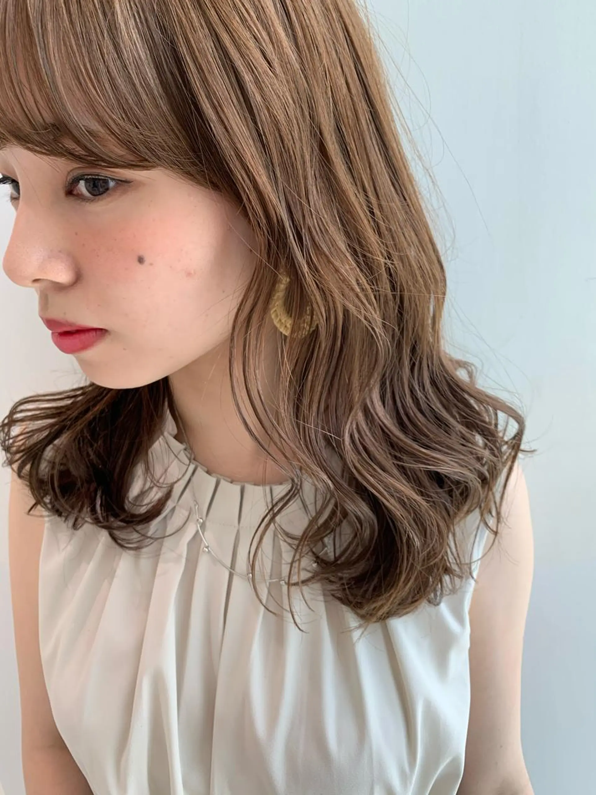 セミロング カラー ヘアカラー トリートメント 🌟大切な前髪🌟 吉田こいちのヘアスタイル