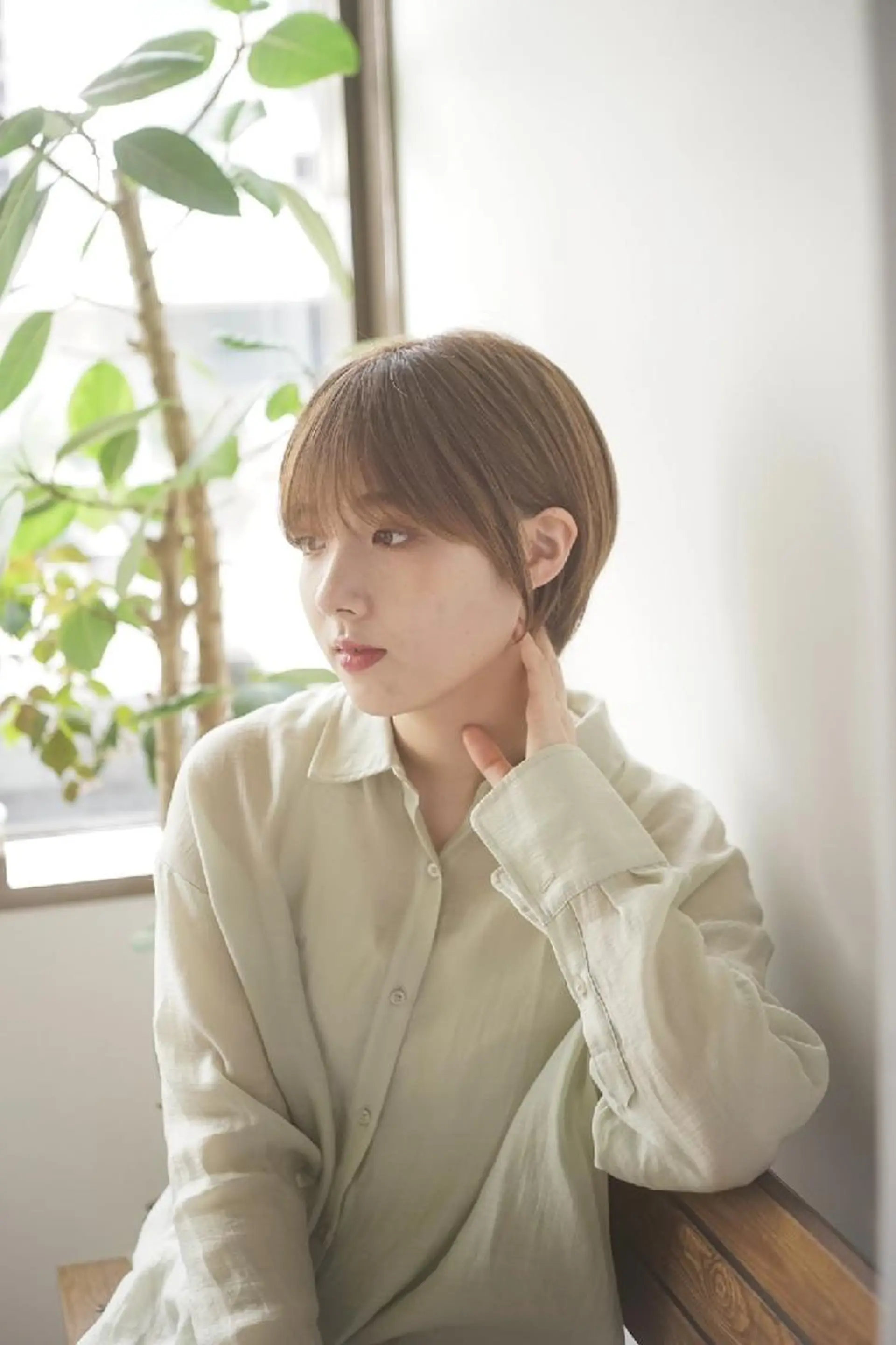 ショート カラー 丸みショート ショートヘア カット ヘアカラー トリートメント 中野渡 真利那のヘアスタイル