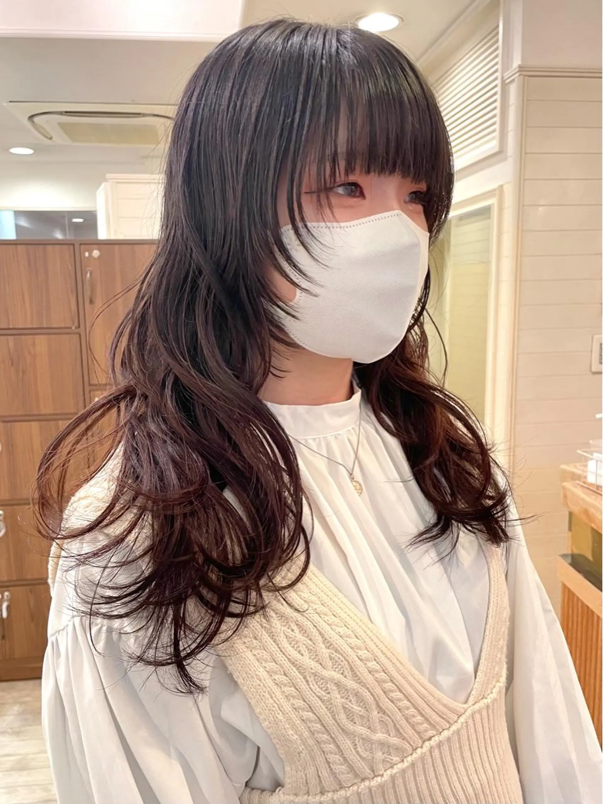 ロング 顔まわりレイヤー レイヤーカット ロング ウルフカット カット 🐺高椋 海/ウルフ/レイヤーのヘアスタイル