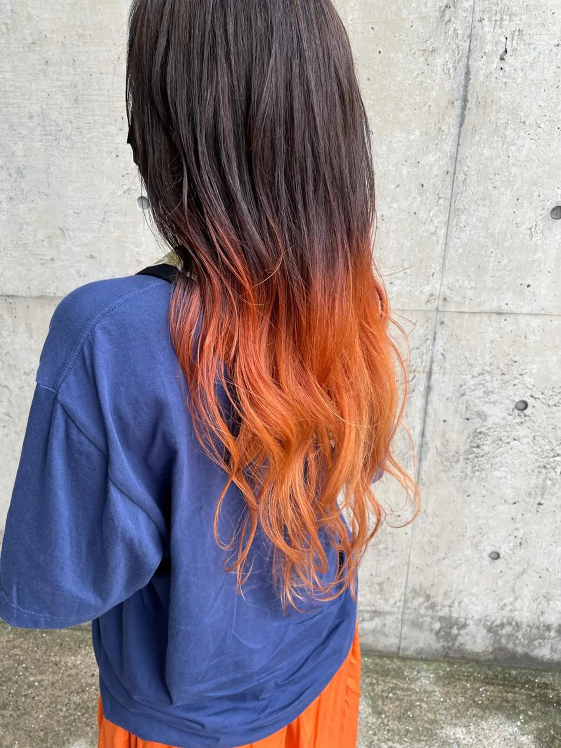 ロング カラー オレンジ ヘアカラー トリートメント hair  design  ALBERO所属・日高 香織のヘアスタイル