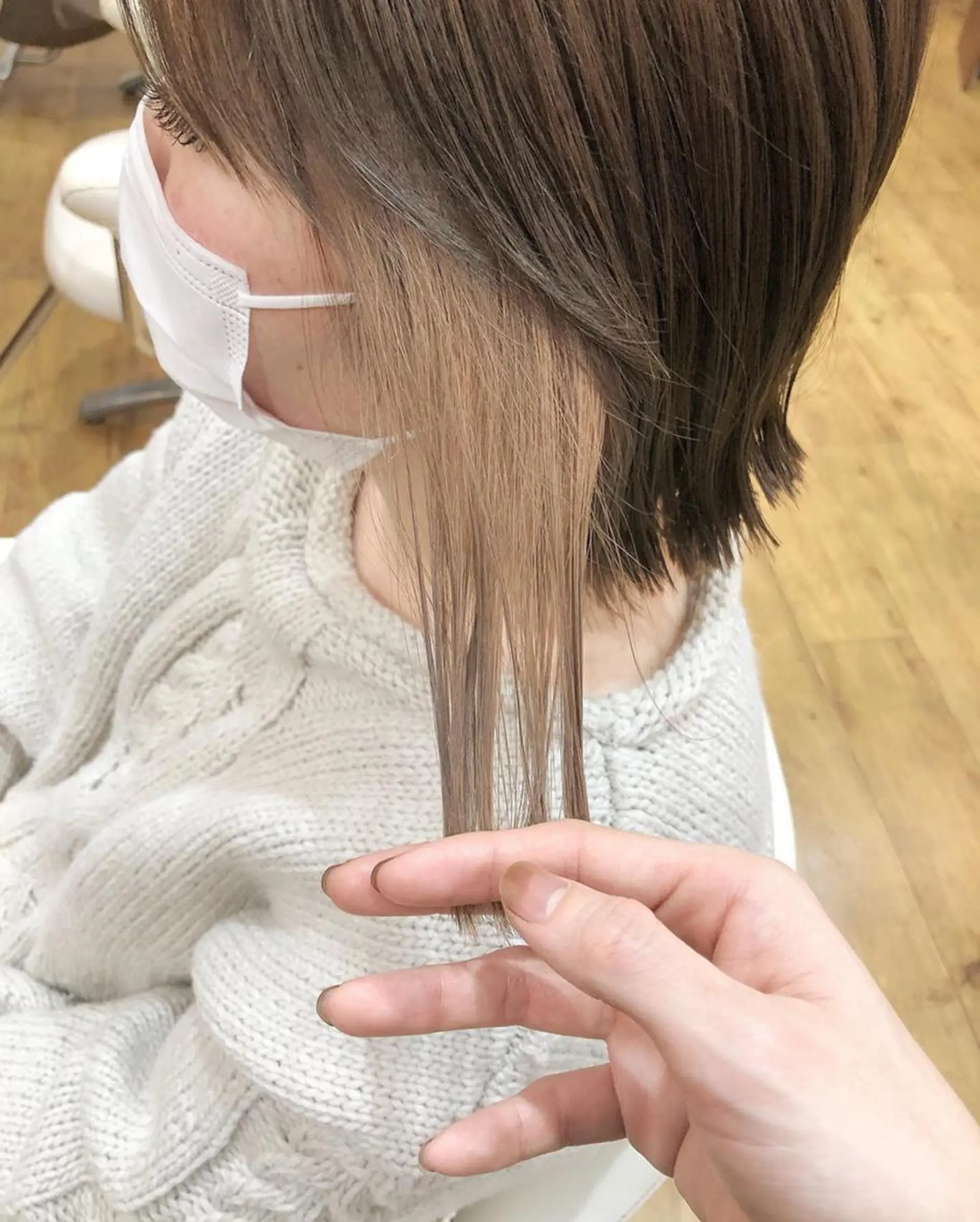 カラー アッシュ ブリーチ ダブルカラー グラデーションカラー グレージュ 🌈ハイトーン/ ワタル🌈のヘアスタイル