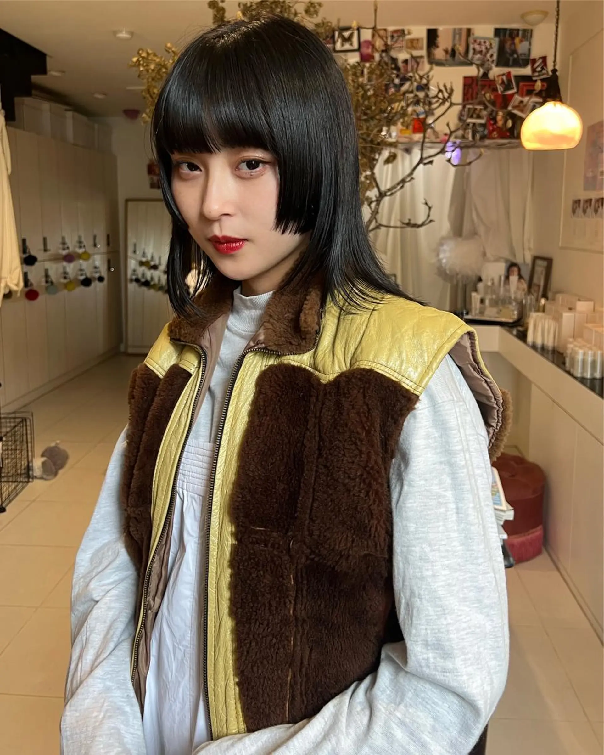 セミロング カラー ヘアカラー トリートメント 早川 豪のヘアスタイル