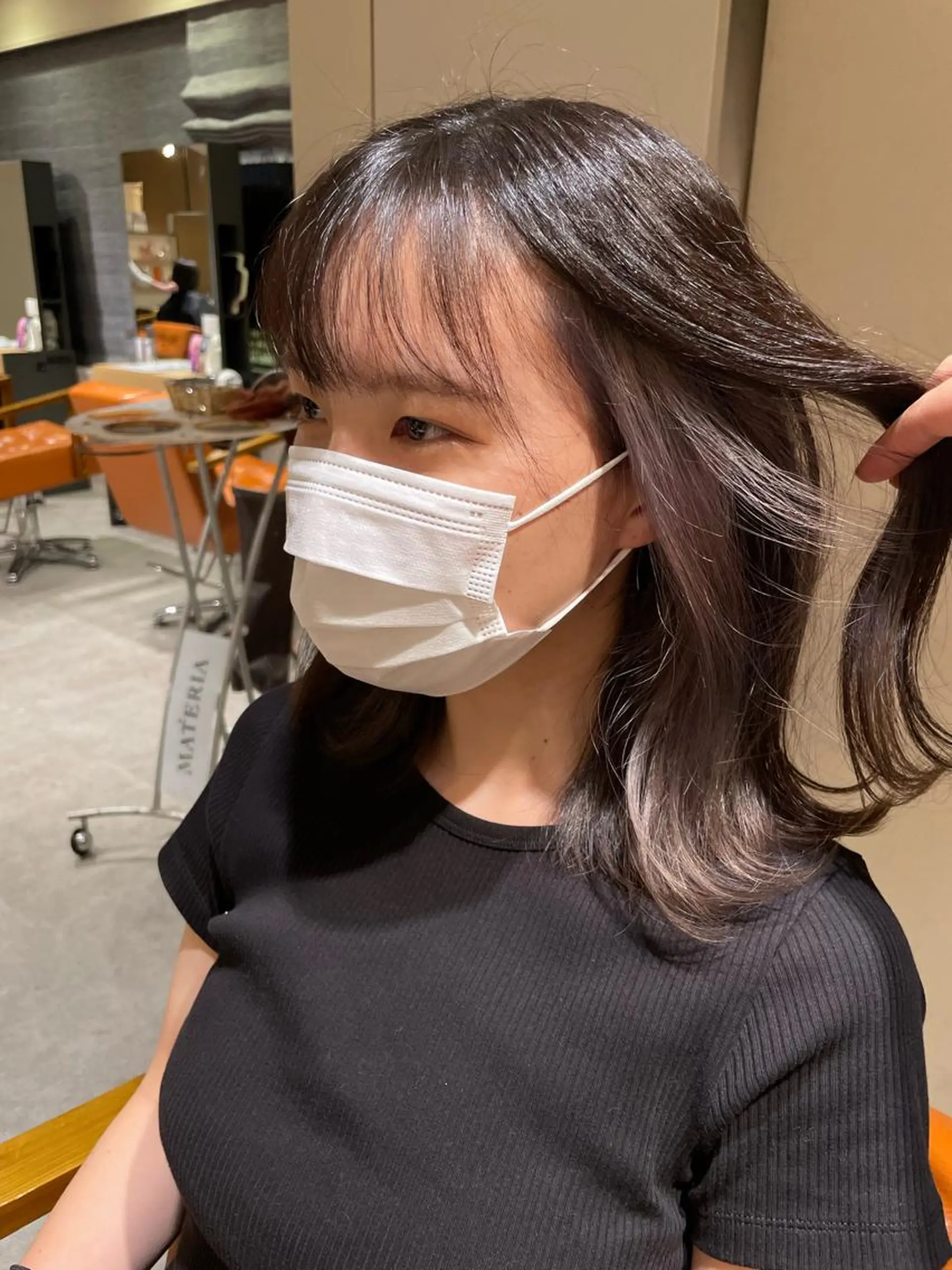 ミディアム カラー インナーカラー ヘアカラー メンズ特化⚜️ 藤原あずさのヘアスタイル