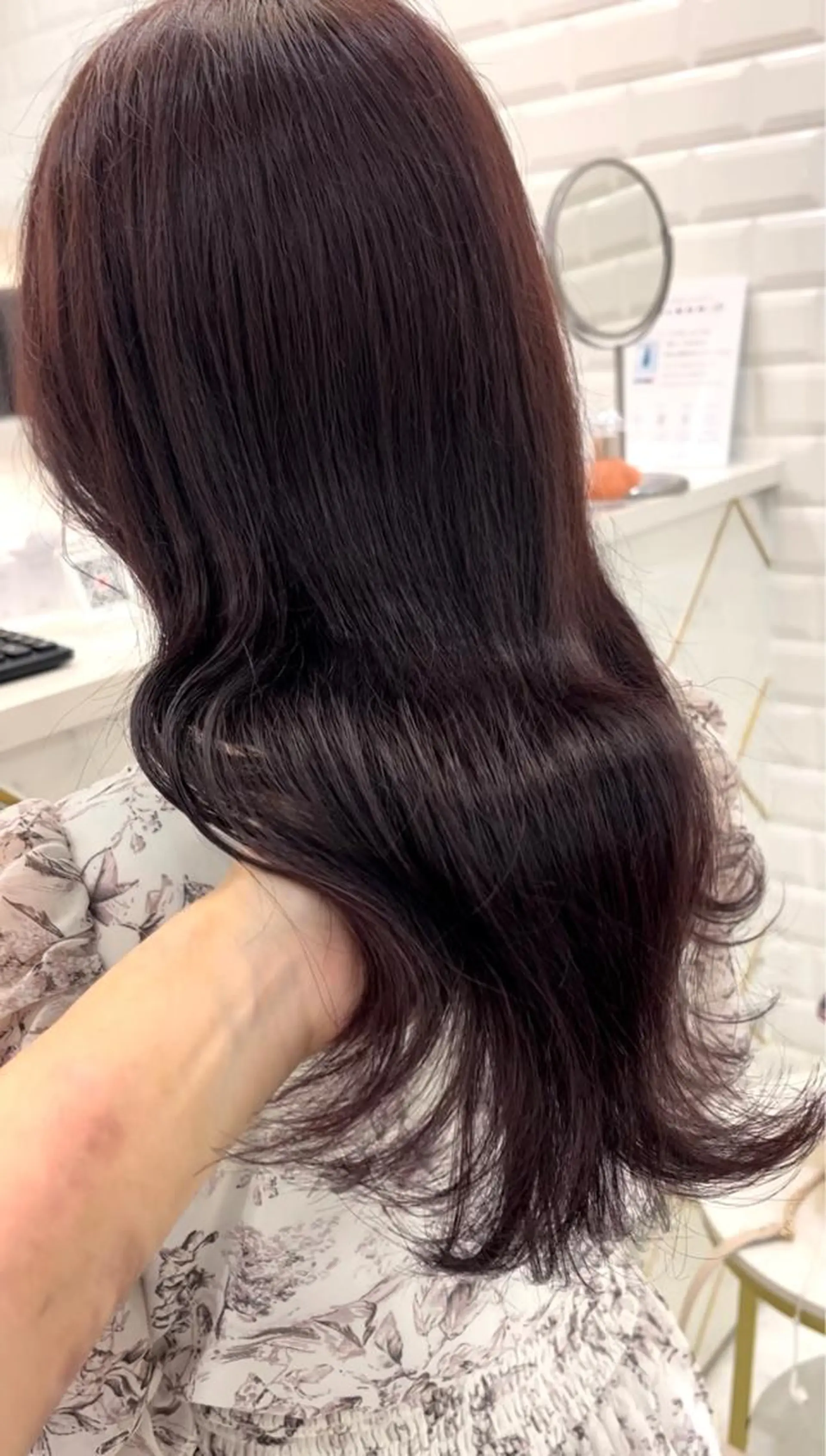 ロング 川井麻由🎀アイドル 量産🎀ピンクカラーのヘアスタイル