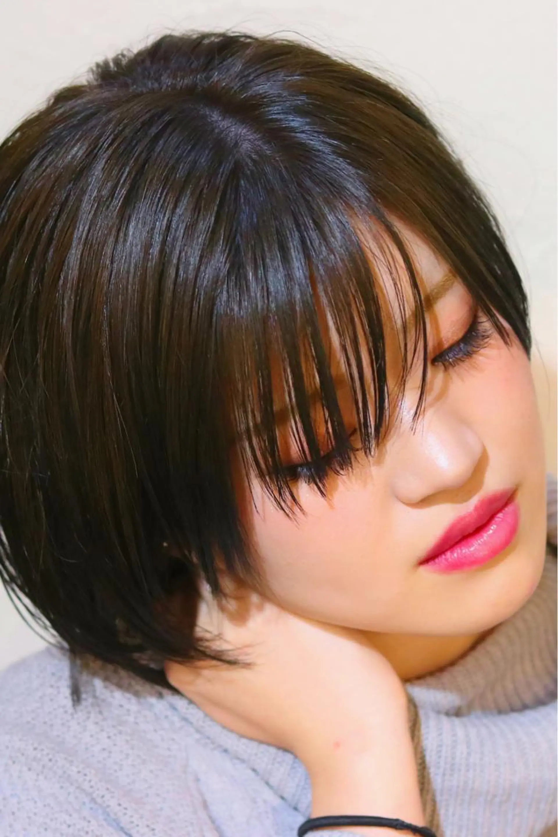 ショート シースルーバング カット ✂︎中山竜哉✂︎ 川崎スタイリストのヘアスタイル