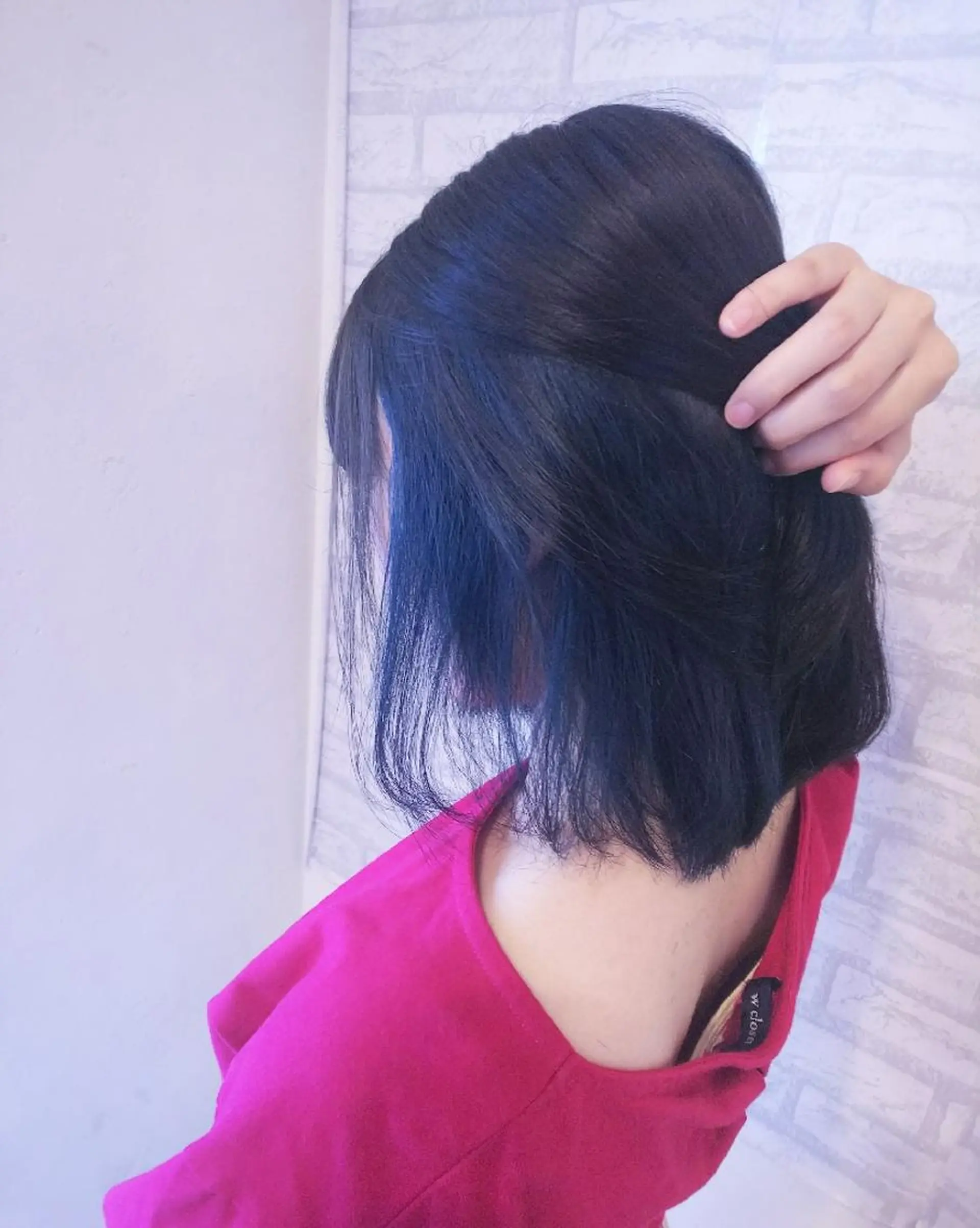 ミディアム カラー ブルーカラー JIL BLAN 京都所属・RU RIのヘアスタイル