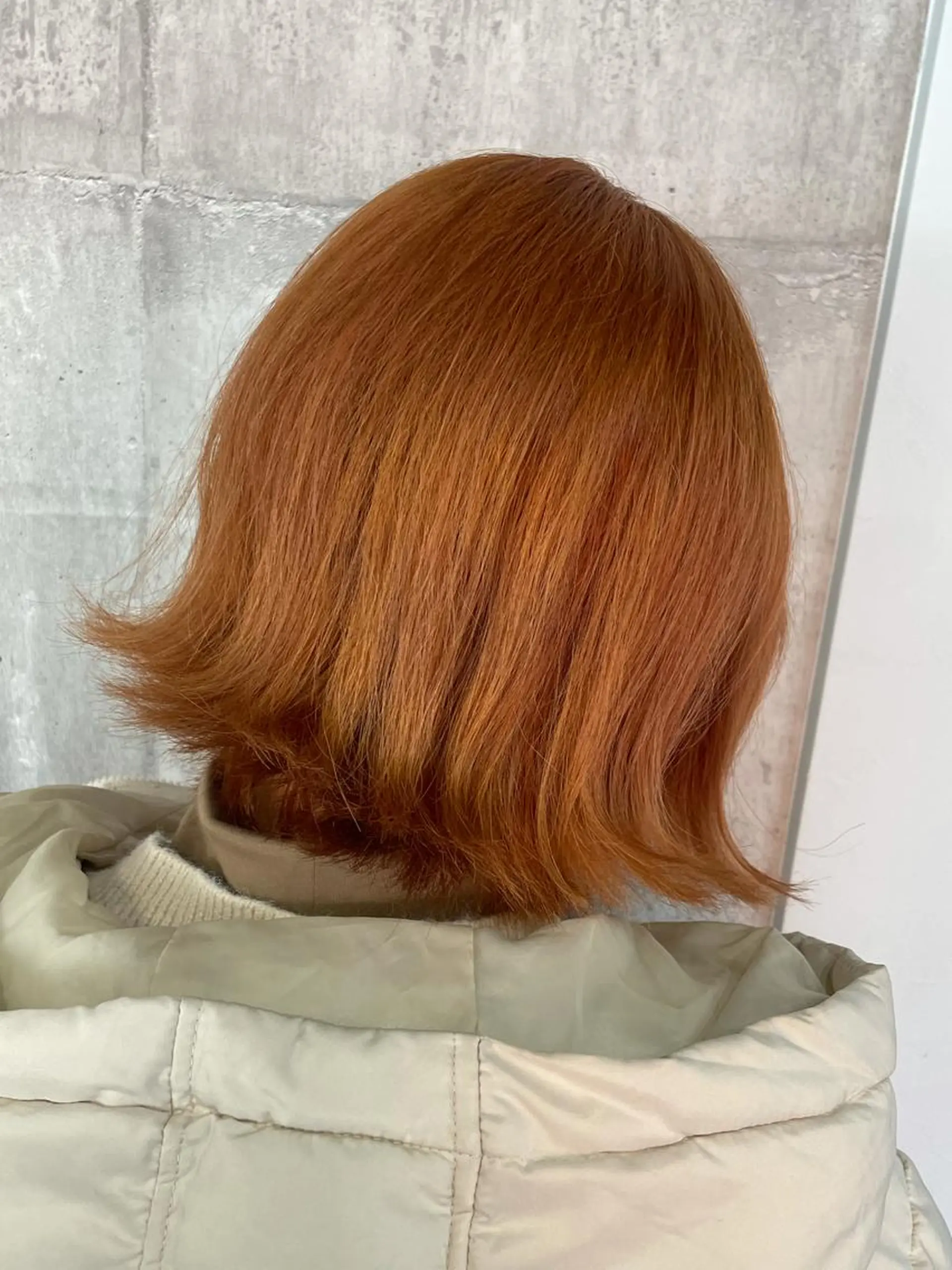 ショート カラー ベージュカラー オレンジ オレンジベージュ _WHITE浜松店 もえかのヘアスタイル