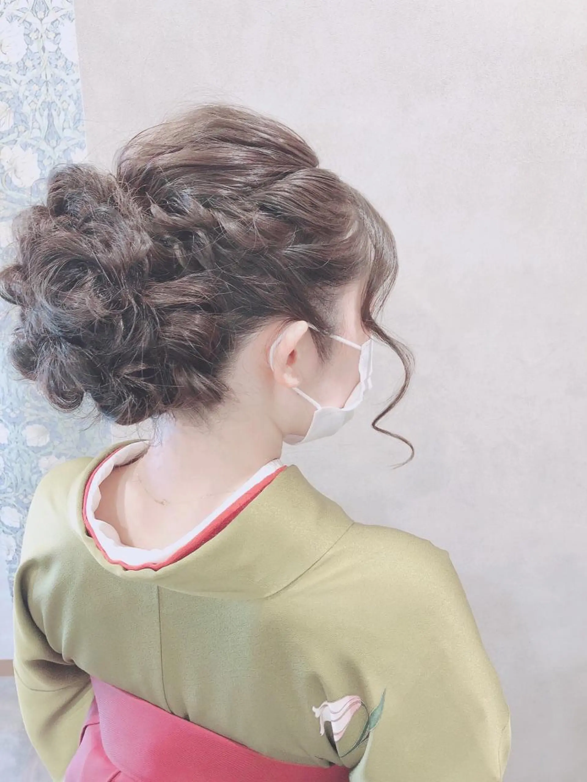 ヘアアレンジ 着物ヘア 卒業式のヘアスタイル 野咲き 美容室のマツエク・マツパデザイン