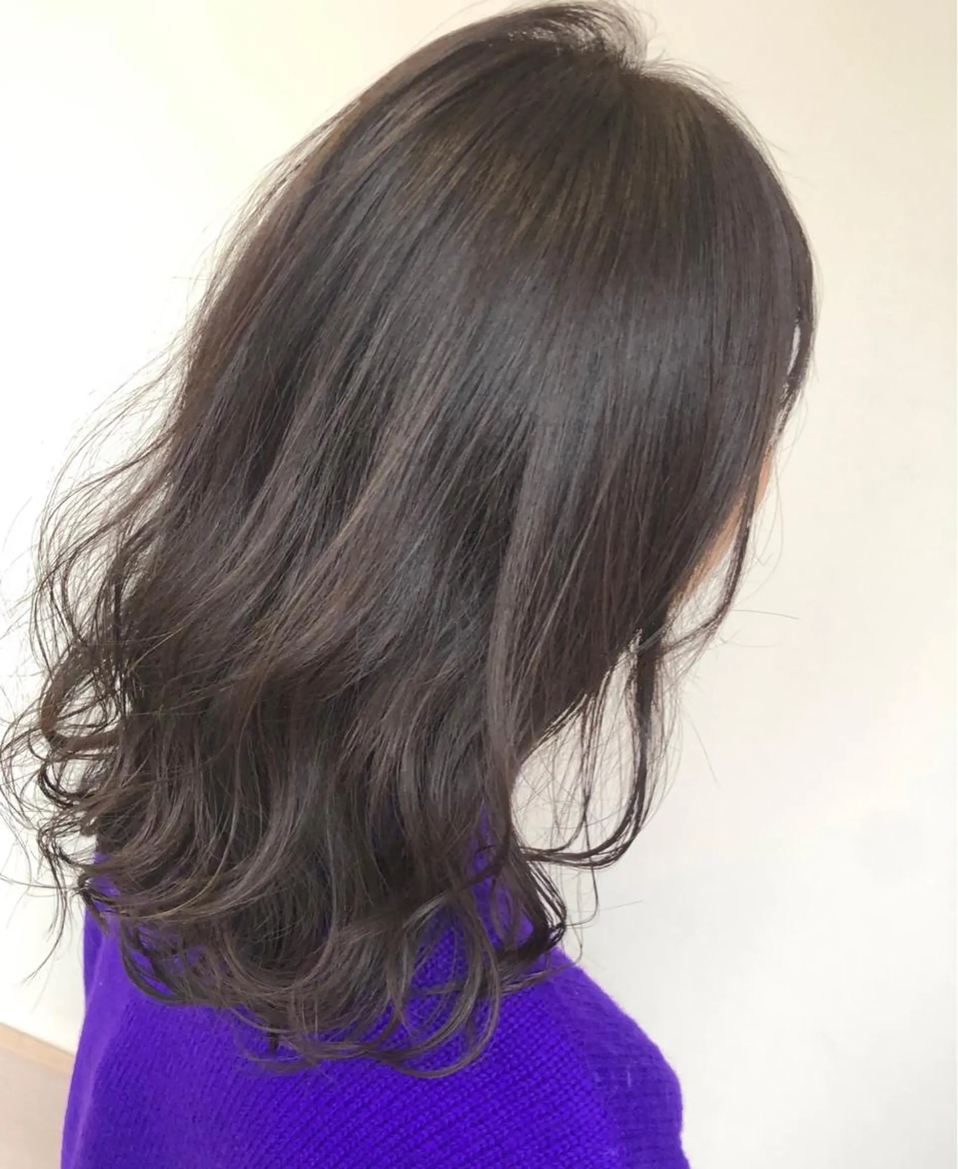 セミロング カラー アッシュ ラベンダーカラー ラベンダーアッシュ シールエクステ/ 髪質改善💐yuuのヘアスタイル