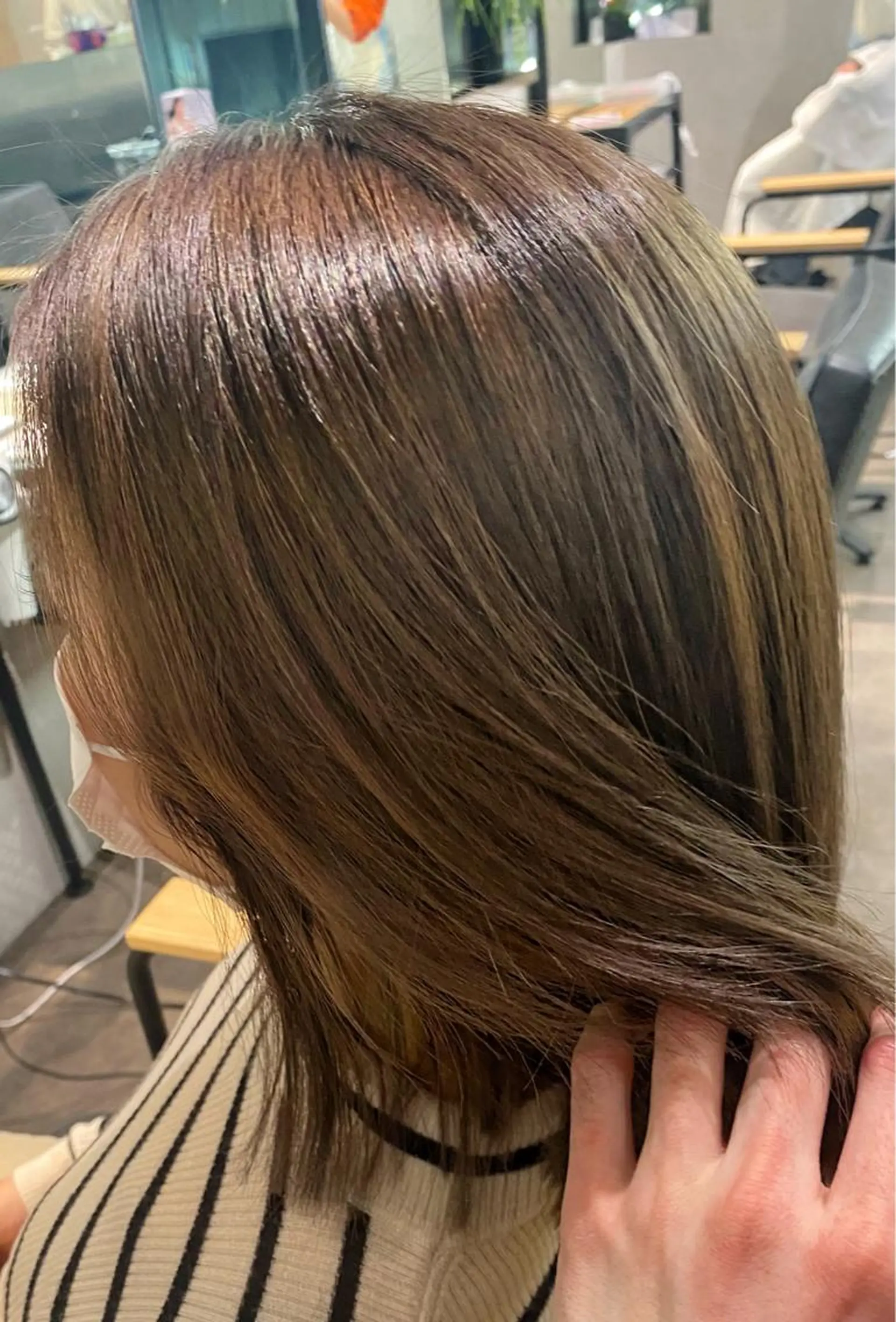 ミディアム カラー ヘアカラー お洒落カジュアル🍃 まなとのヘアスタイル