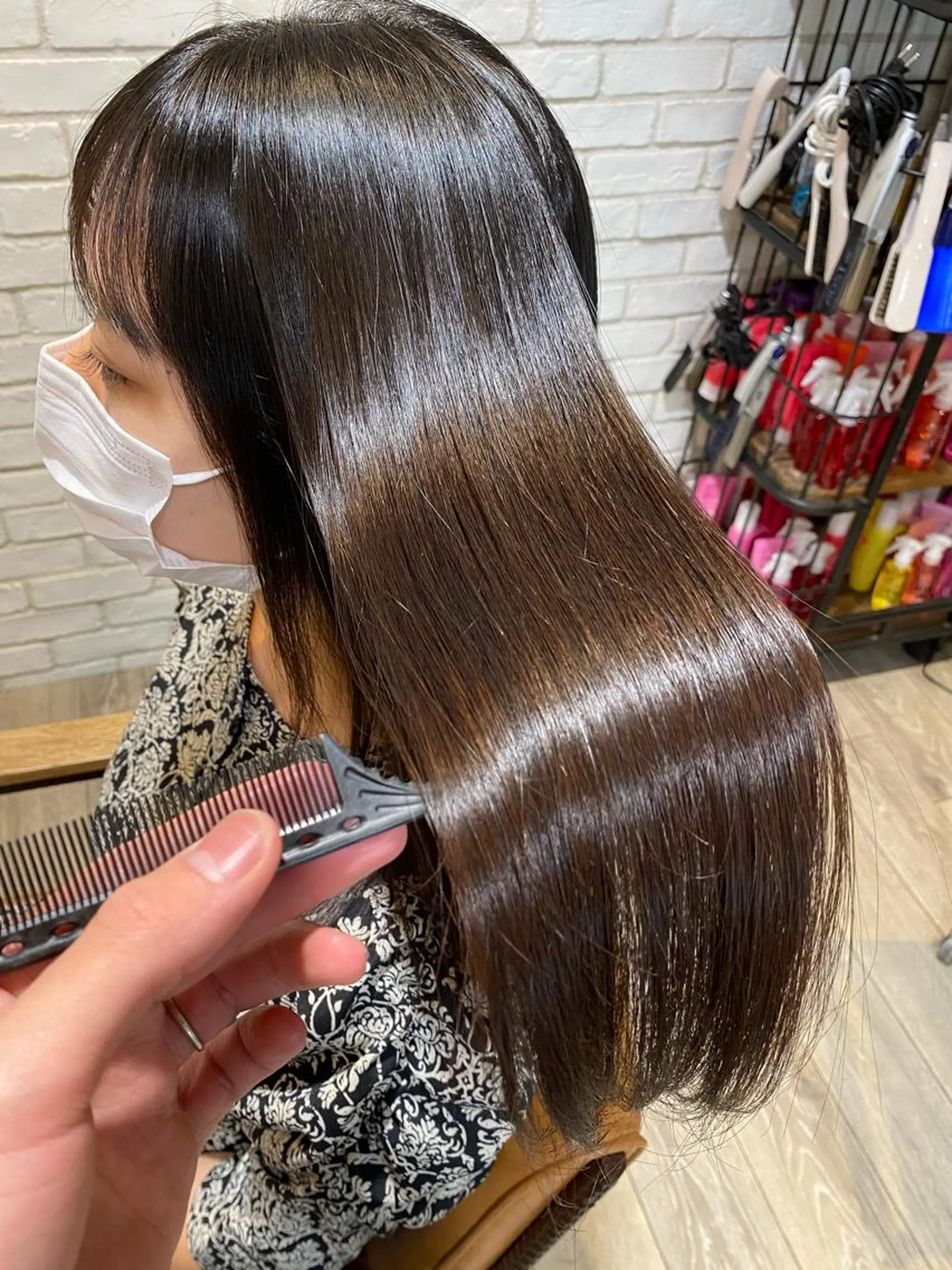 ミディアム カラー パーマ メンズ 縮毛矯正 安部 真輝のヘアスタイル