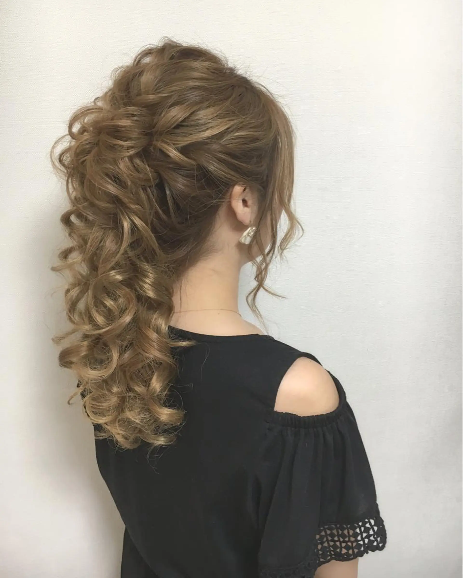 ヘアアレンジ ハーフアップ ポニーテール ヘアセット lien natsukiのヘアスタイル
