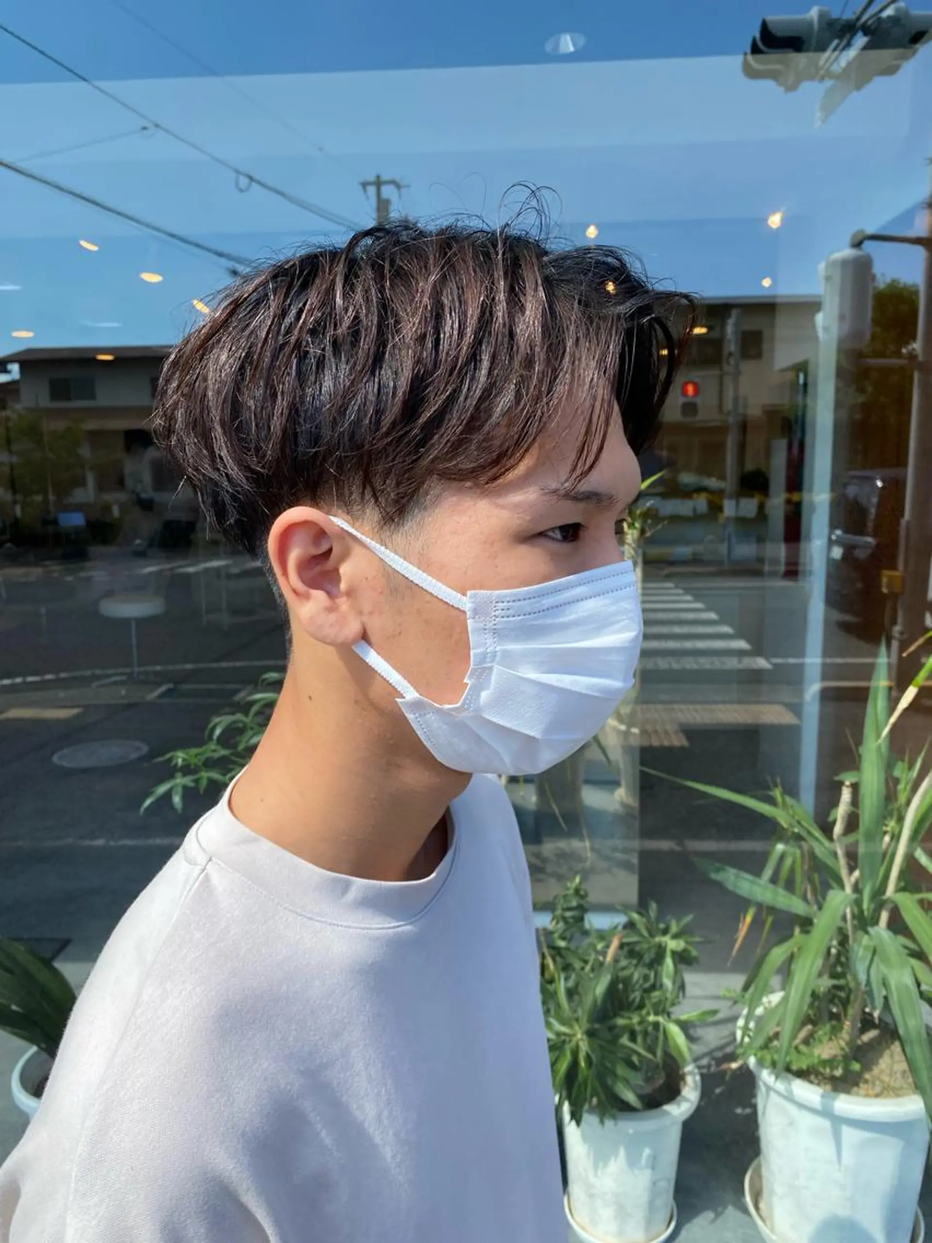メンズ センターパート カット geep Ryoyaのヘアスタイル