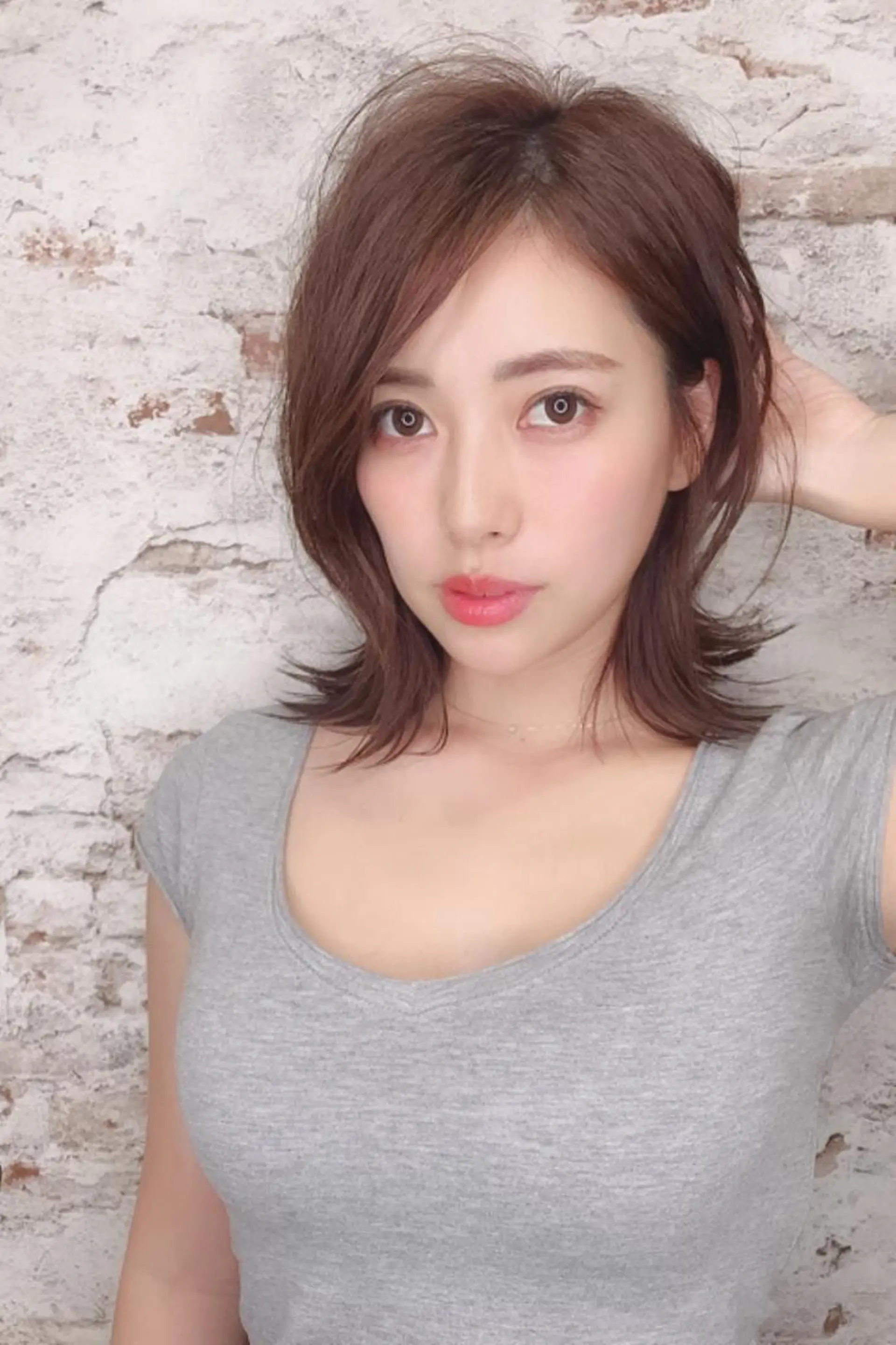 ミディアム 荻原 康成のヘアスタイル