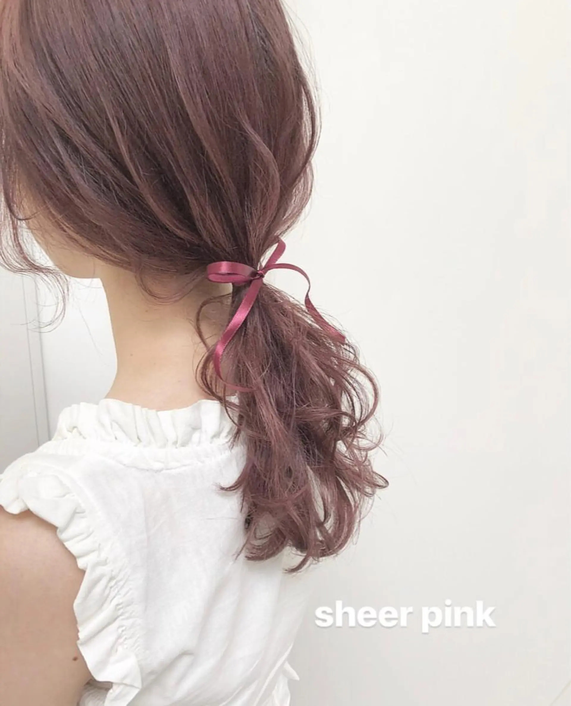 セミロング カラー ヘアアレンジ ピンクカラー 簡単アレンジ ヘアカラー トリートメント autre所属・大久保 ひでなりのヘアスタイル