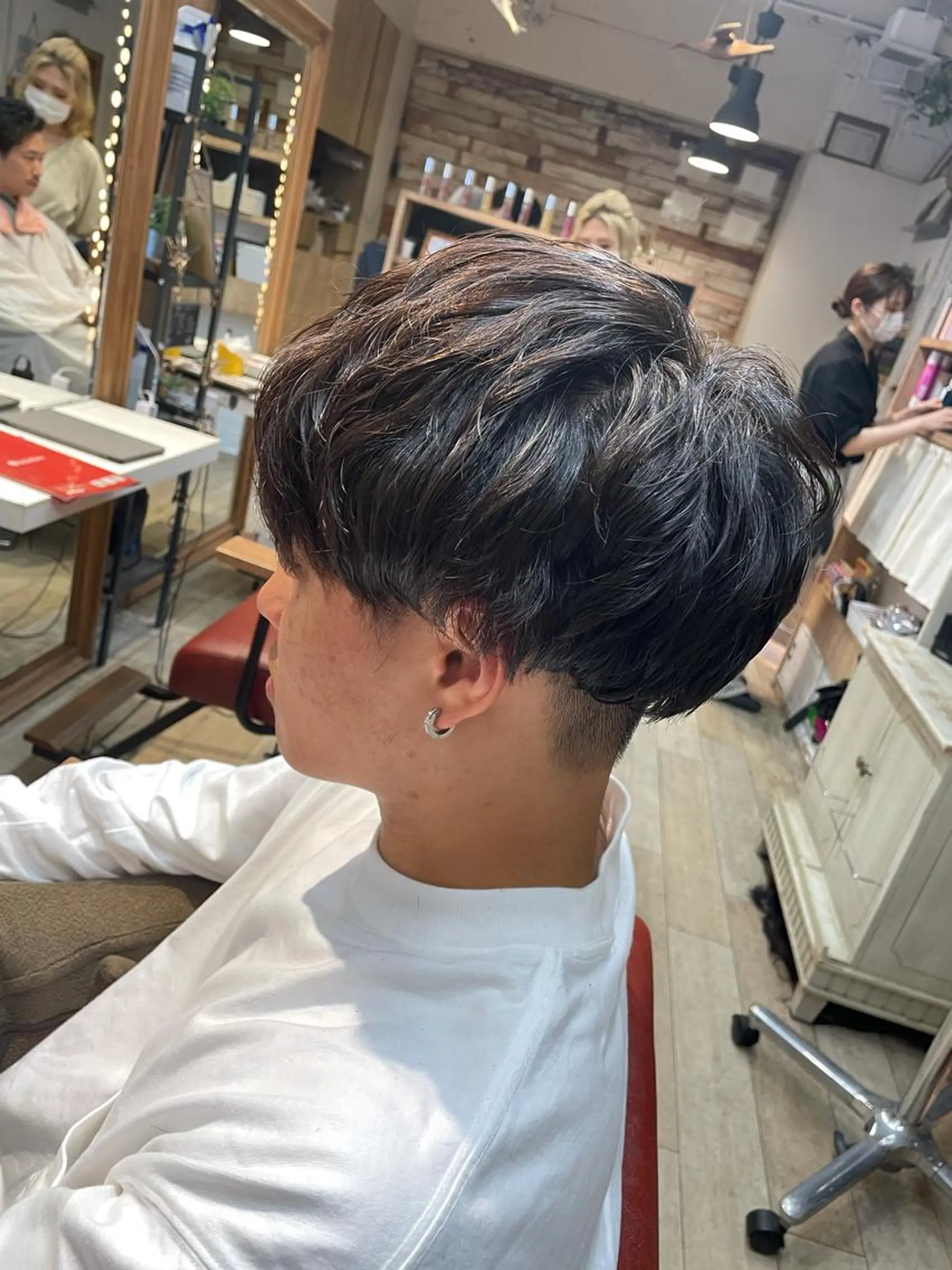ショート パーマ メンズ メンズパーマ カット パーマ トリートメント LOG/所属・✨縮毛/ブリーチ✨ 出口 紗依のヘアスタイル