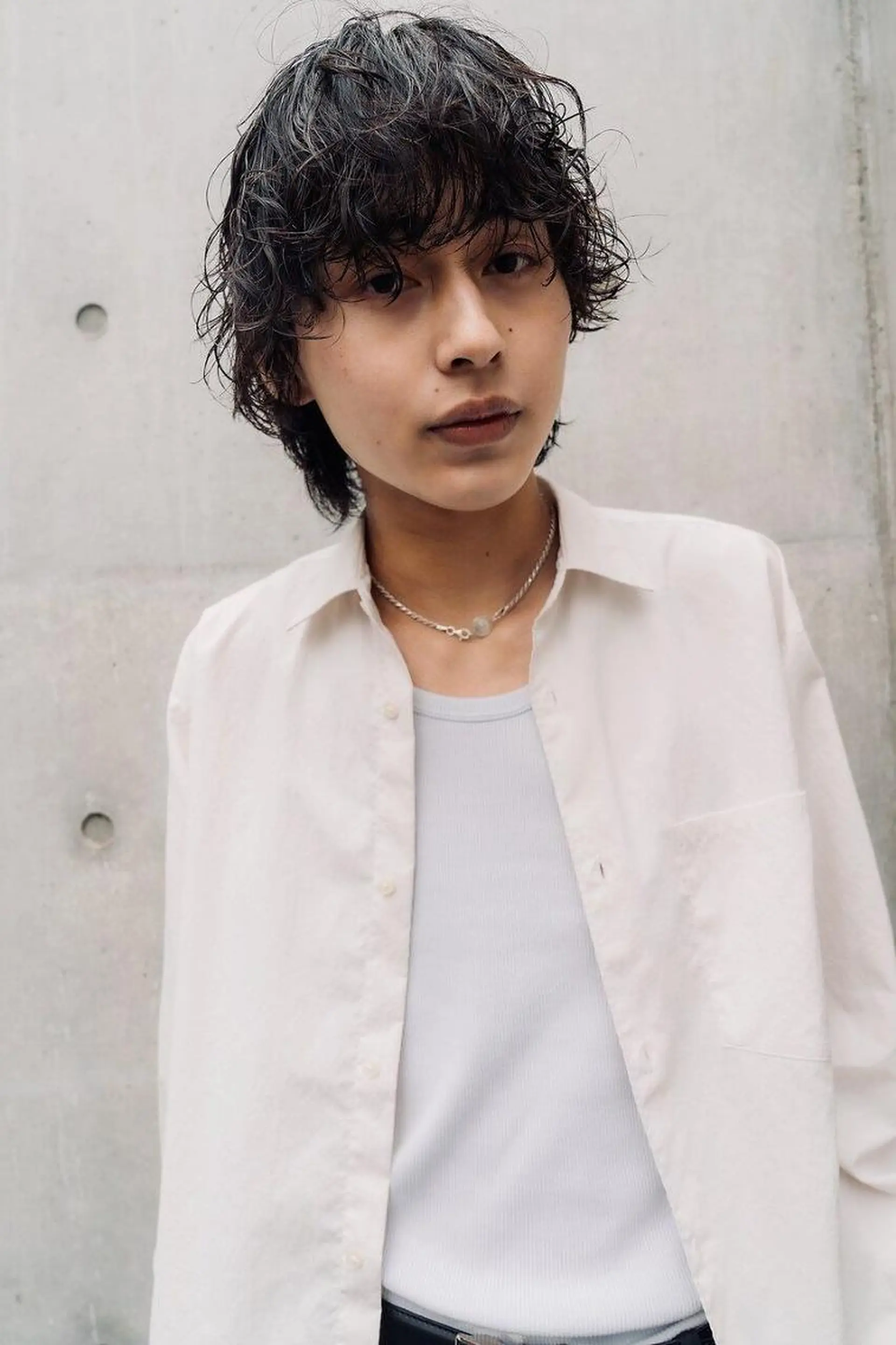 メンズ ミディアム パーマ ボブ/レイヤー/透明 感カラー/dai🌿のヘアスタイル