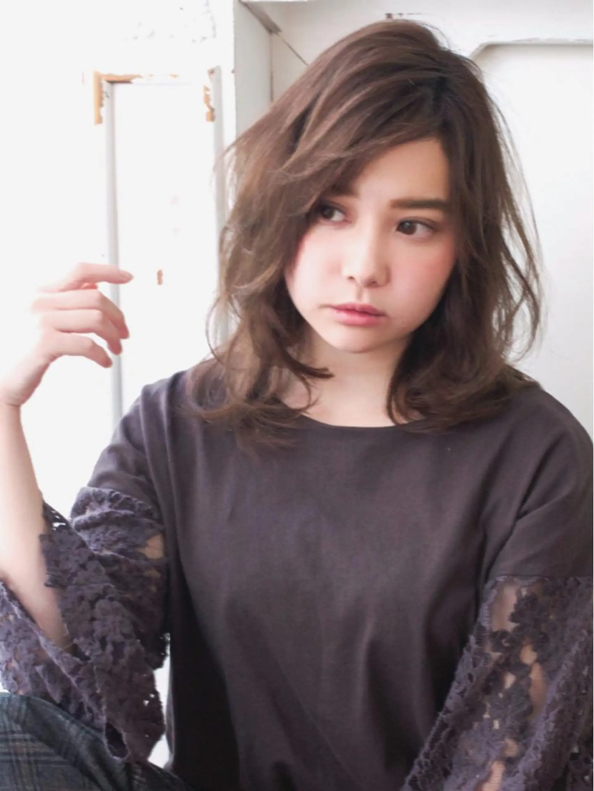 ミディアム ヘアカラー トリートメント ＨＩ ROのヘアスタイル