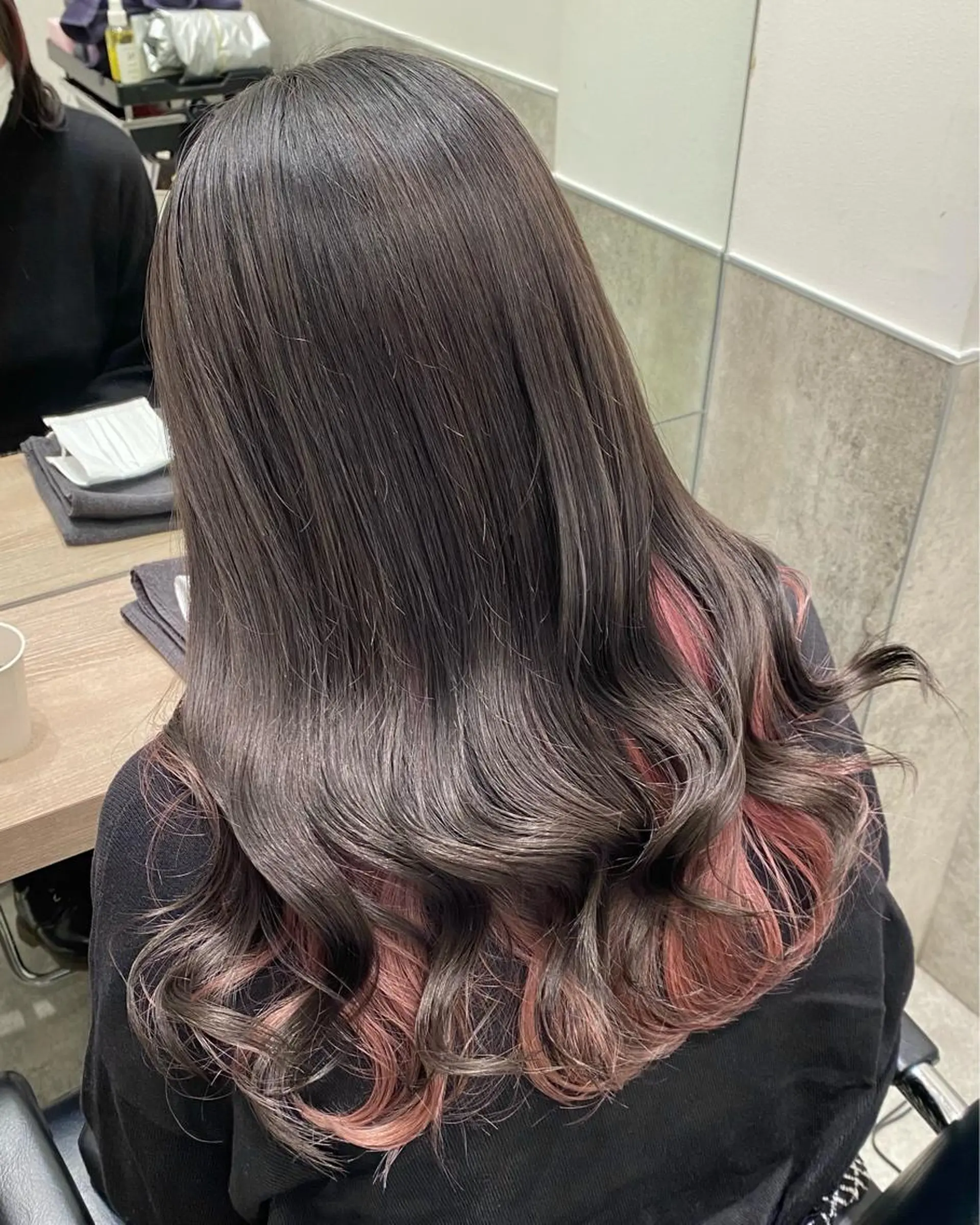 セミロング カラー 💗ガーリーヘア🎀 saki💗のヘアスタイル