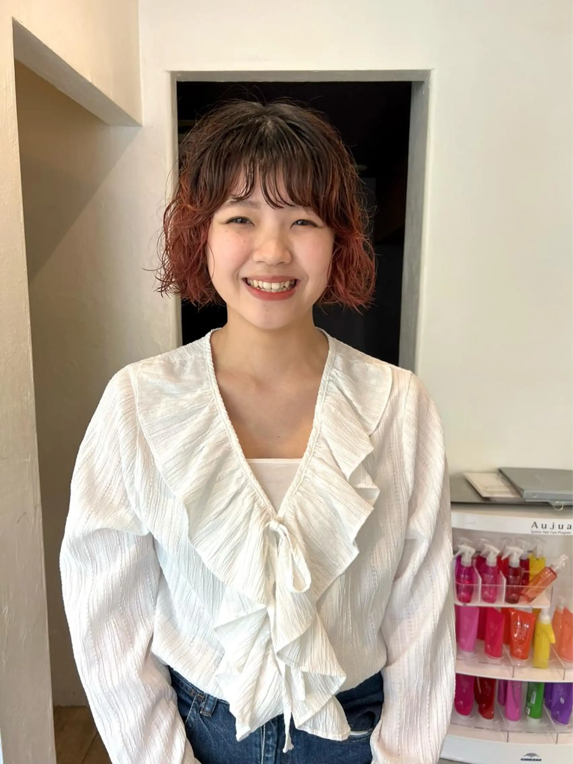 ショート パーマ カット パーマ トリートメント 店長　ショート& パーマ　坂本のヘアスタイル