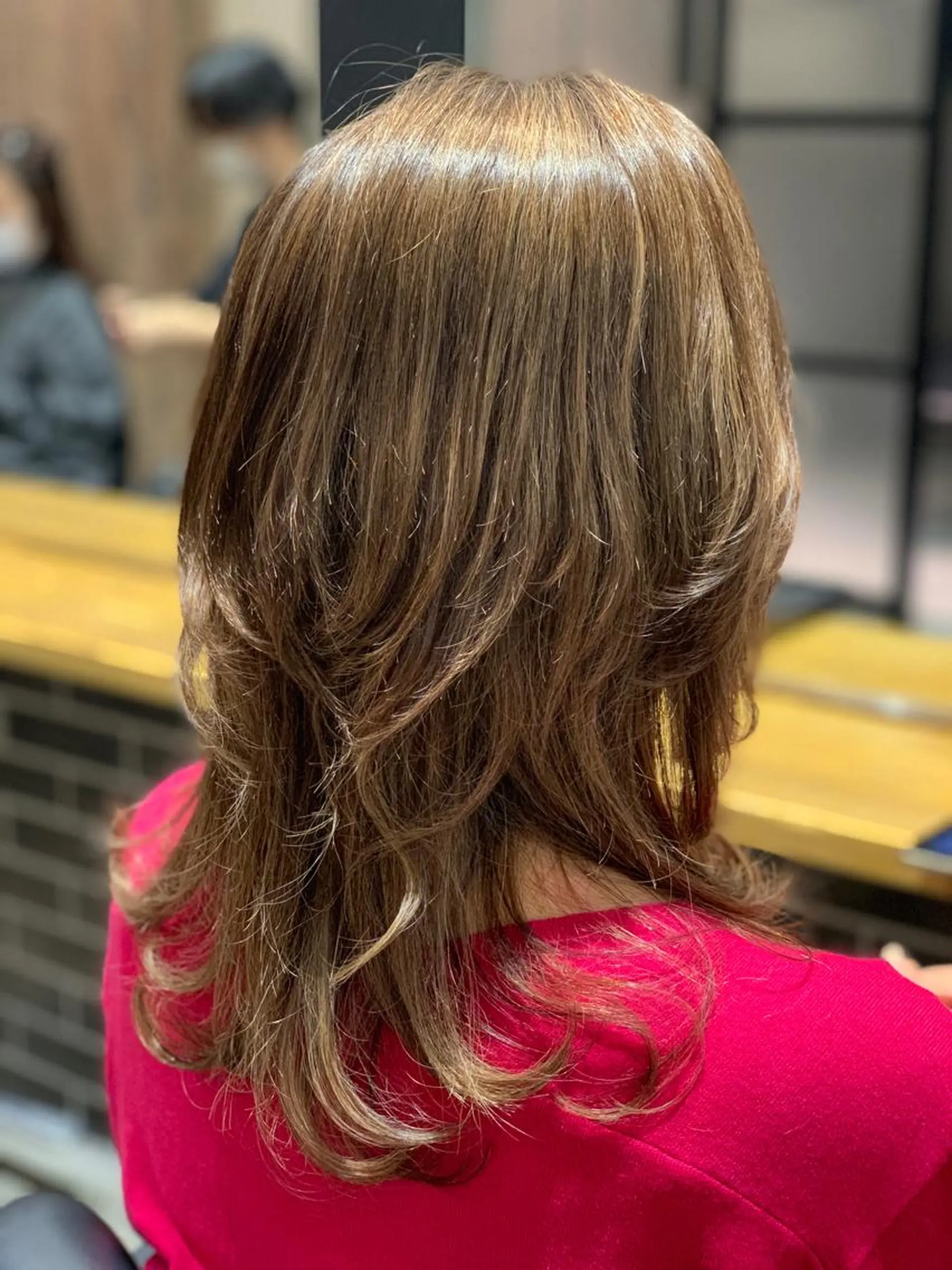 ミディアム カラー カット ヘアカラー トリートメント WISTERIA P LUS1 ikumiのヘアスタイル