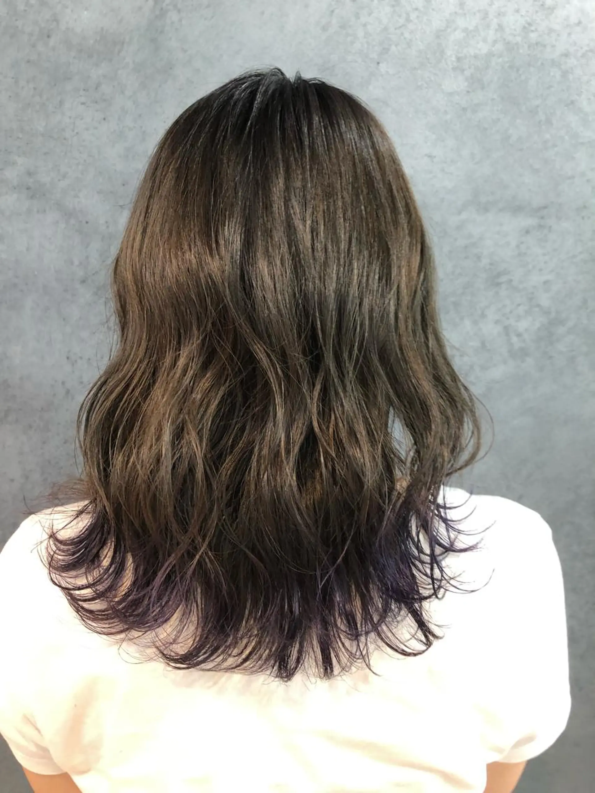 セミロング カラー ヘアアレンジ メンズ キッズ ネイル マツエク・マツパ ヘアカラー トリートメント GO TODAY SHAiRE SALON所属・透明感カラー🤎 ゆりのヘアスタイル