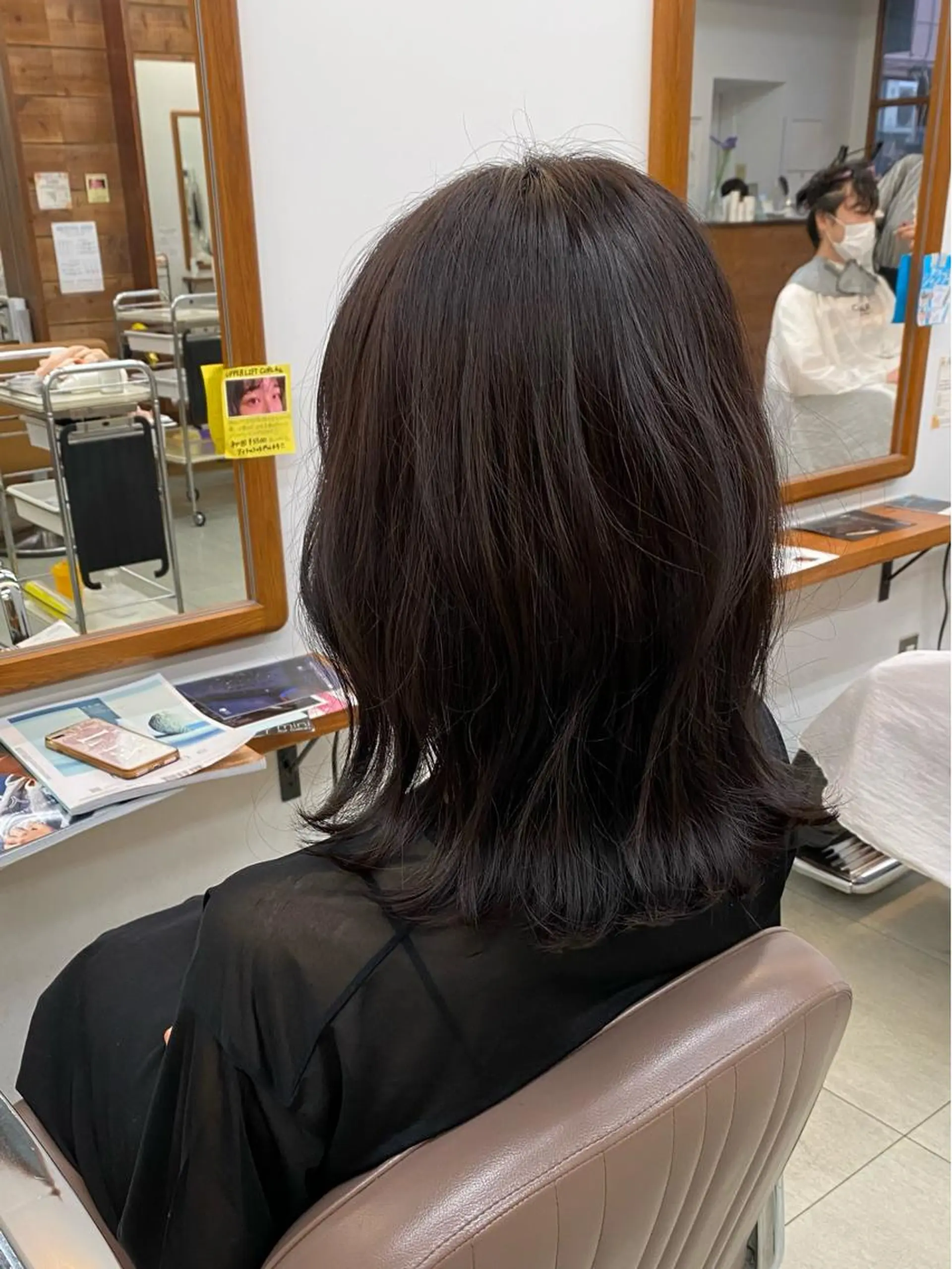 セミロング カラー パープルカラー レイヤーカット サトウ リョウのヘアスタイル