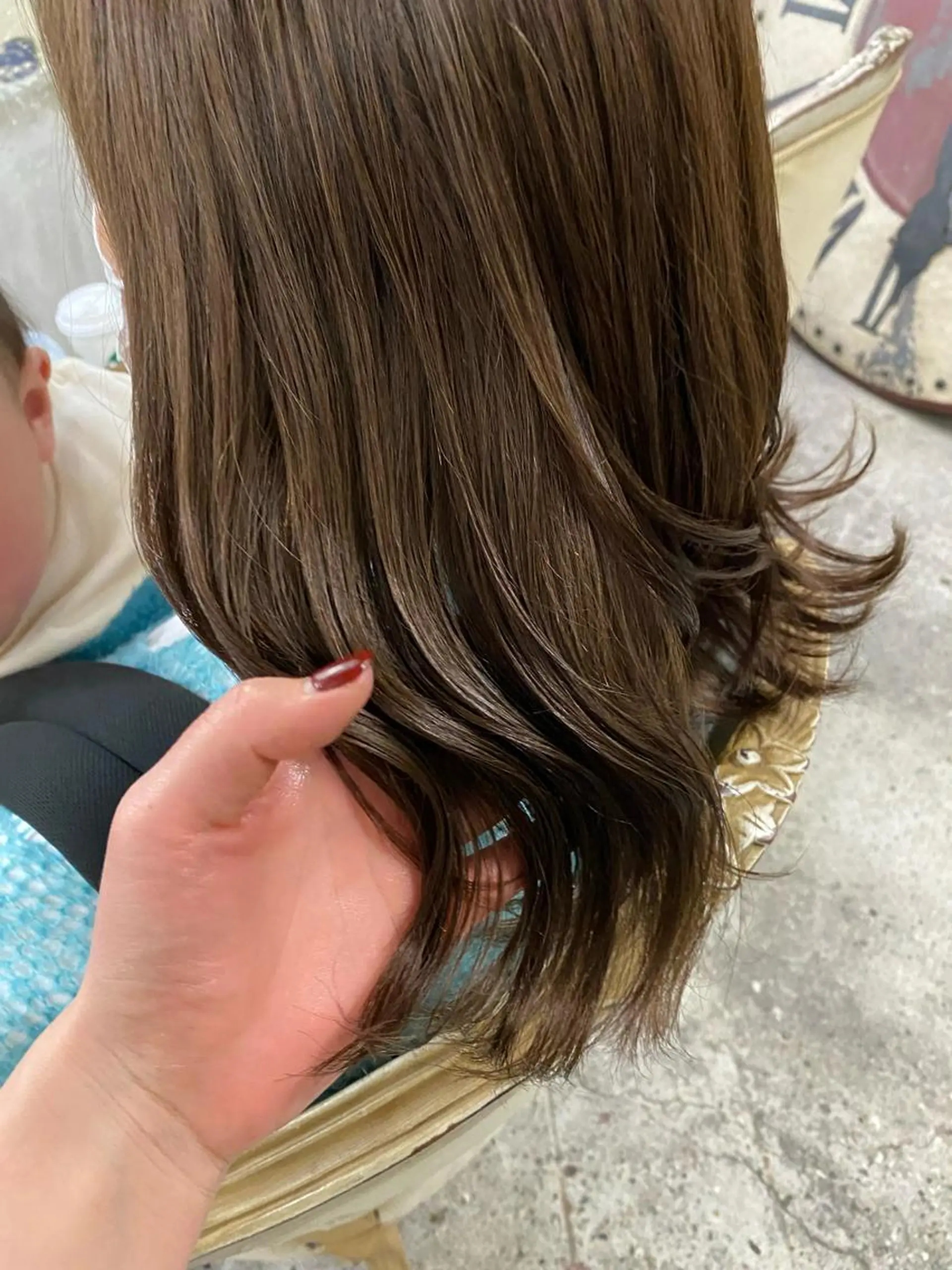 セミロング カラー ブラウンカラー お任せヘア☘️☘️ 及川渚のヘアスタイル