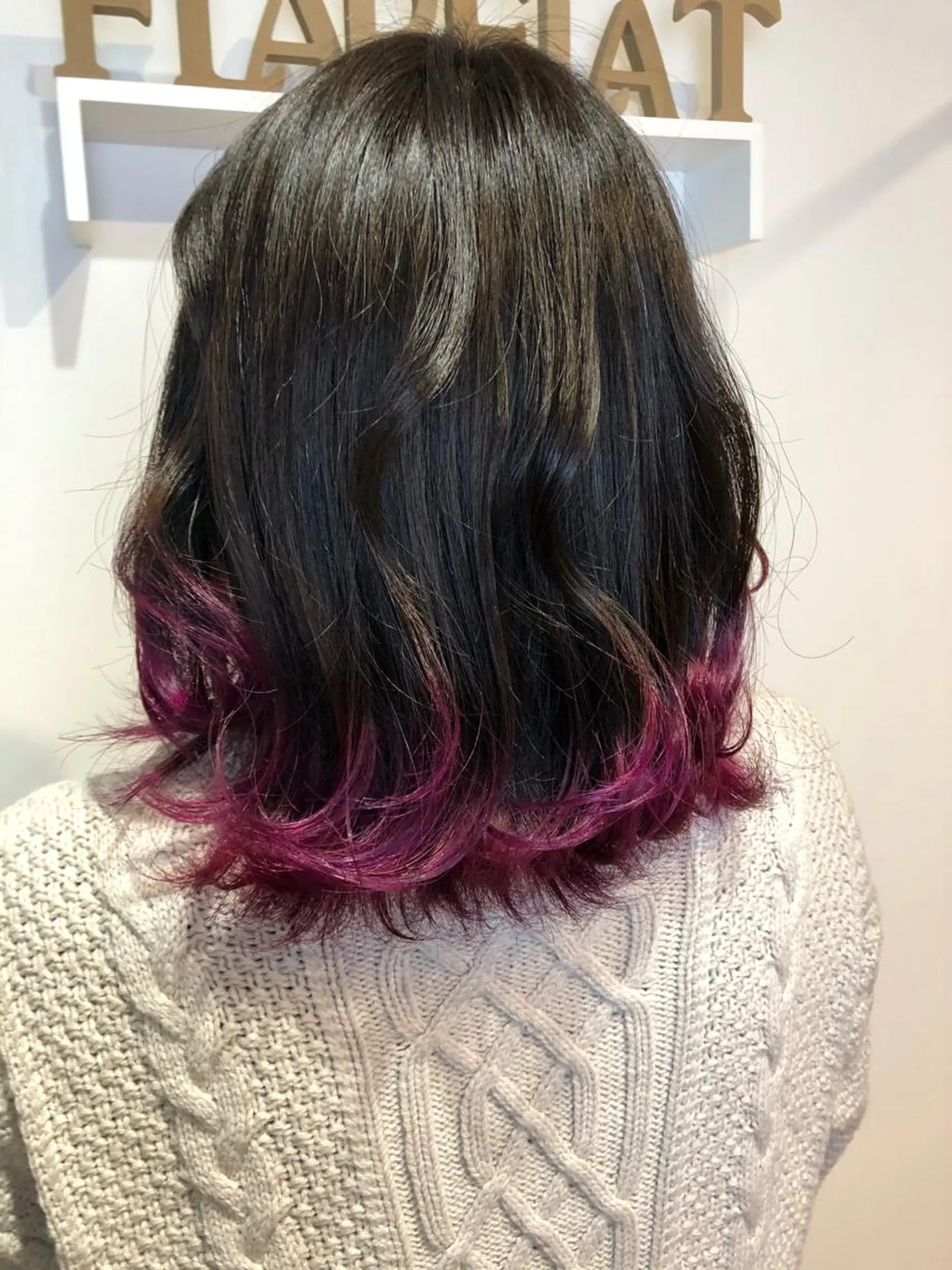 ミディアム カラー カット ヘアカラー トリートメント 青野 文香のヘアスタイル