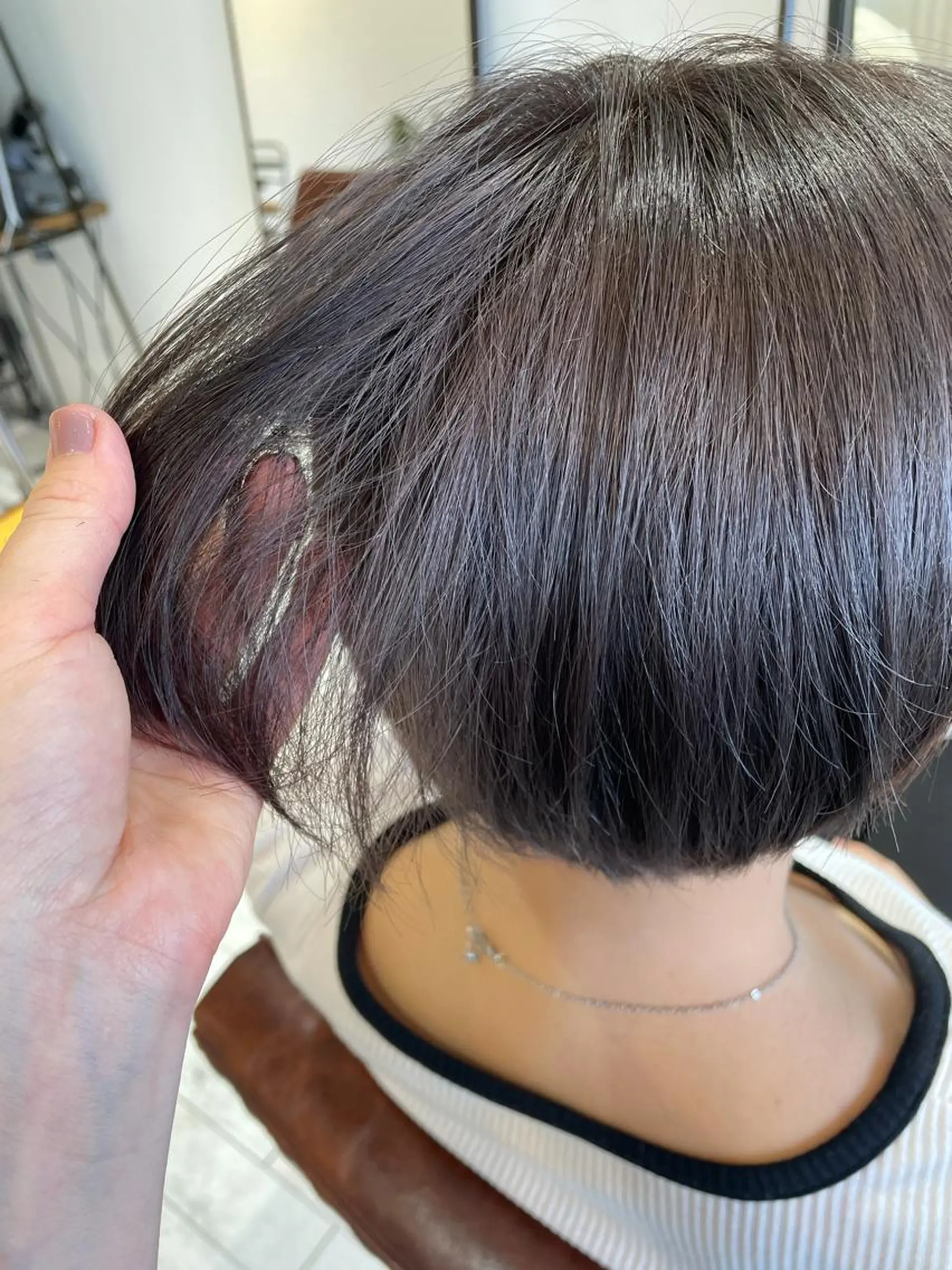ショート カラー グレージュ ヘアカラー ヤマモト マイのヘアスタイル