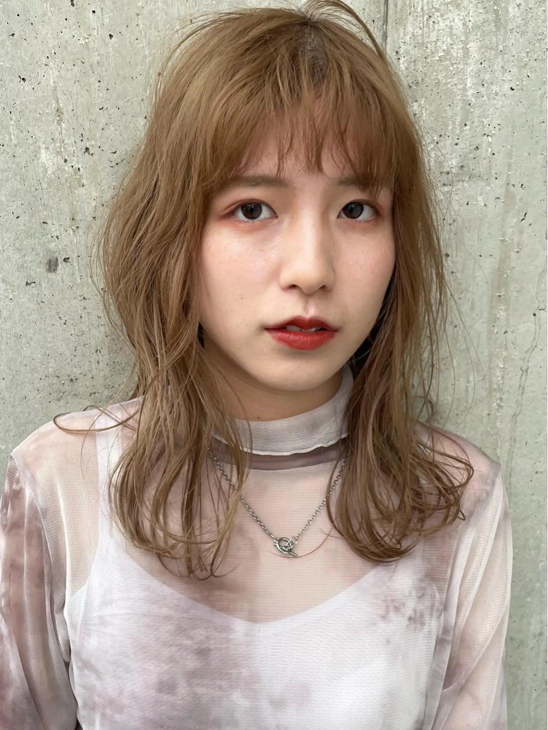 カラー ベージュカラー ミルクティーベージュ mono.所属・南茨/ヘッドスパ /カット/momoのヘアスタイル