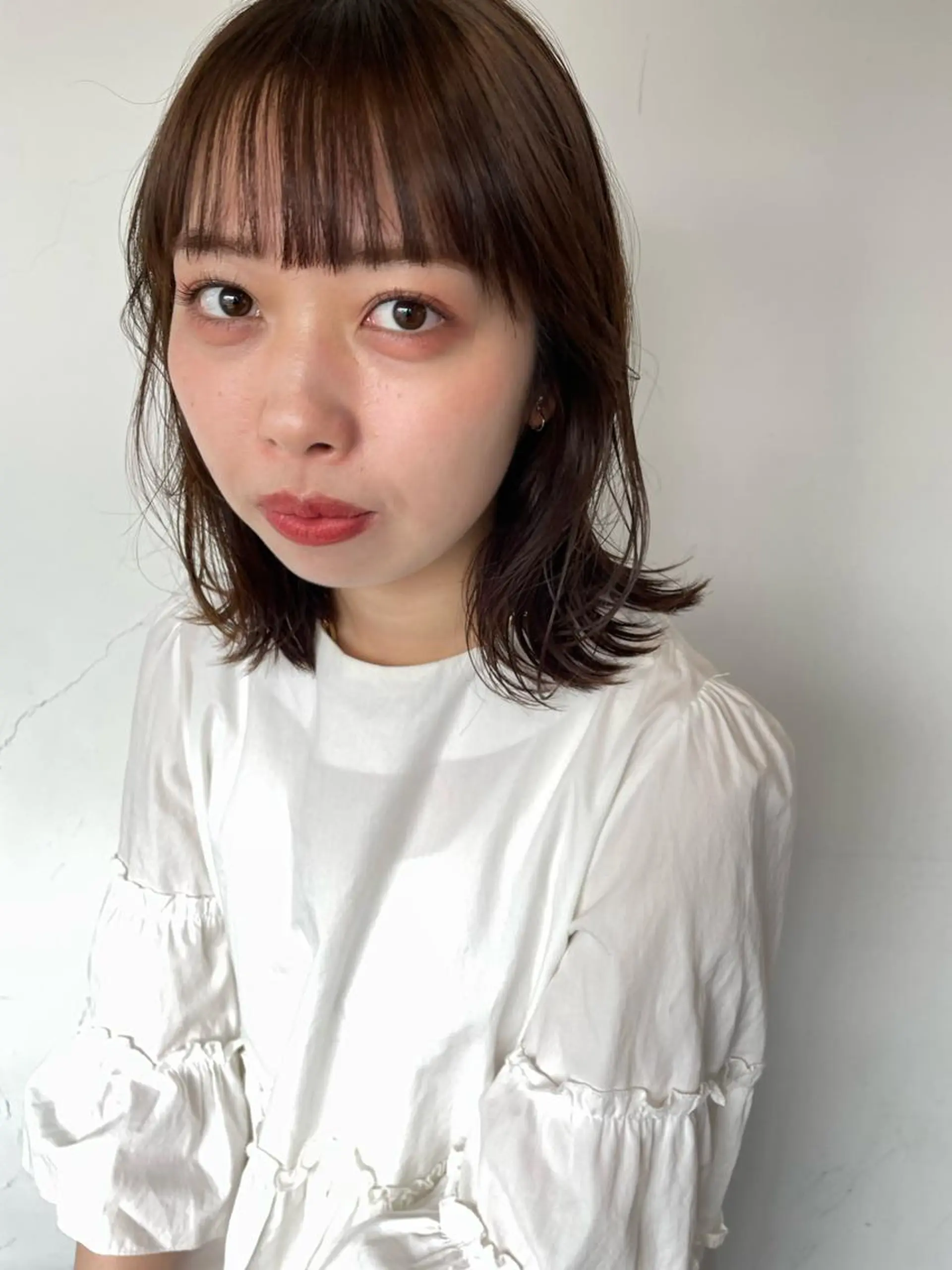 ミディアム カラー silo所属・silo MOKA 顔周りカット🦦のヘアスタイル