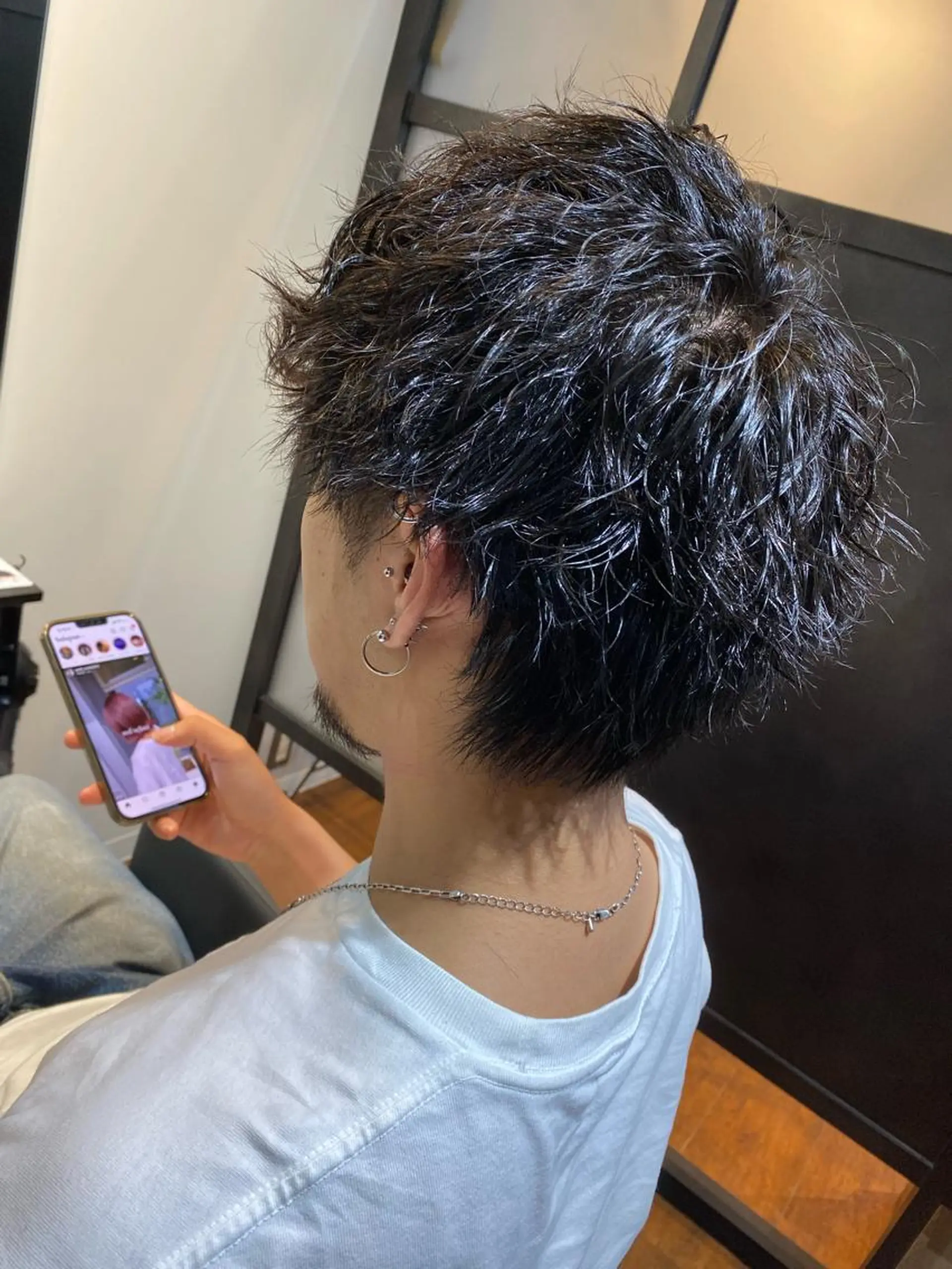 メンズ カット パーマ 田村 良生のヘアスタイル