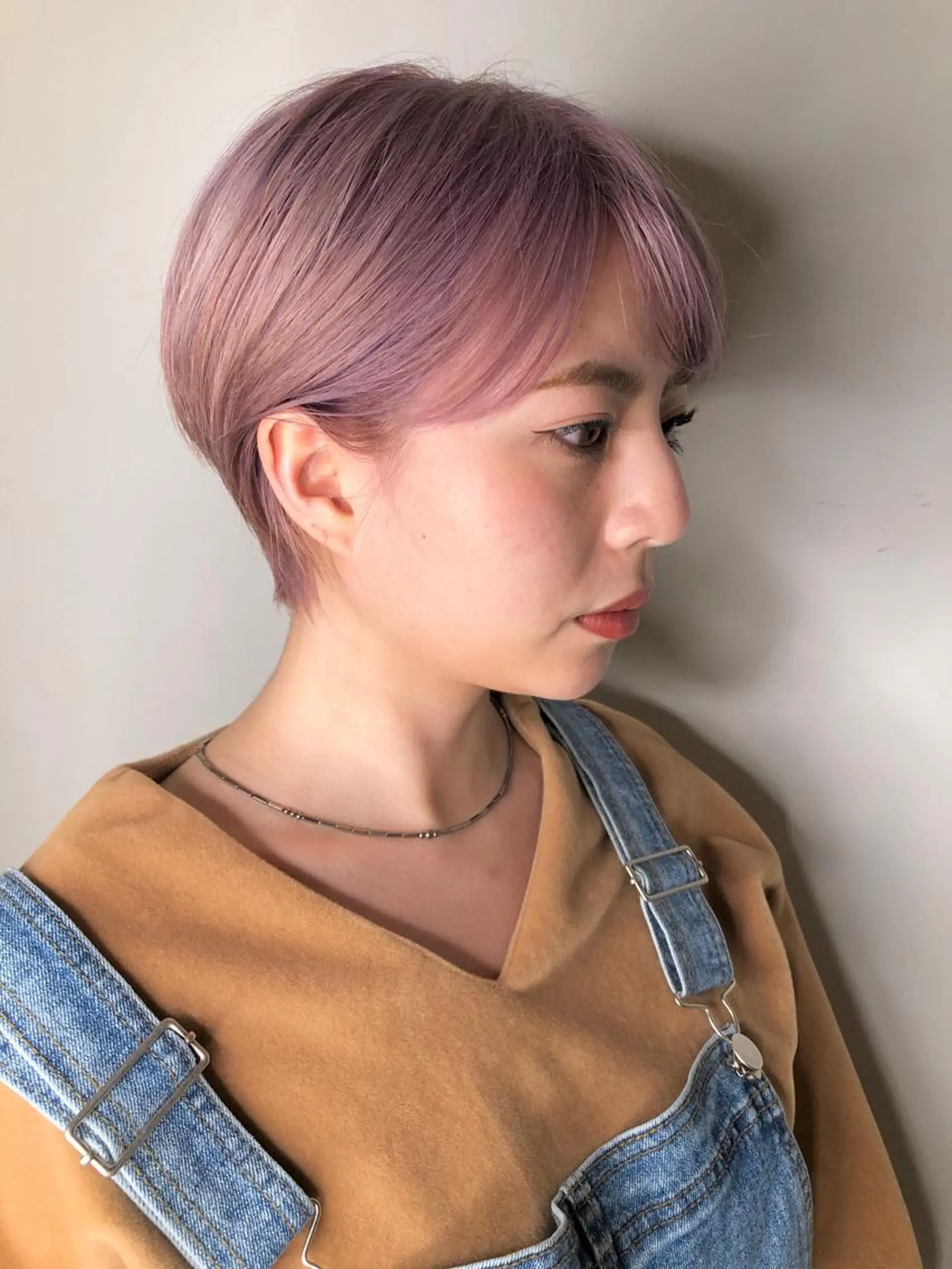 ショート カラー ピンクカラー バイオレットカラー ショートヘア Leverage New York所属・店長 濱口敬太のヘアスタイル