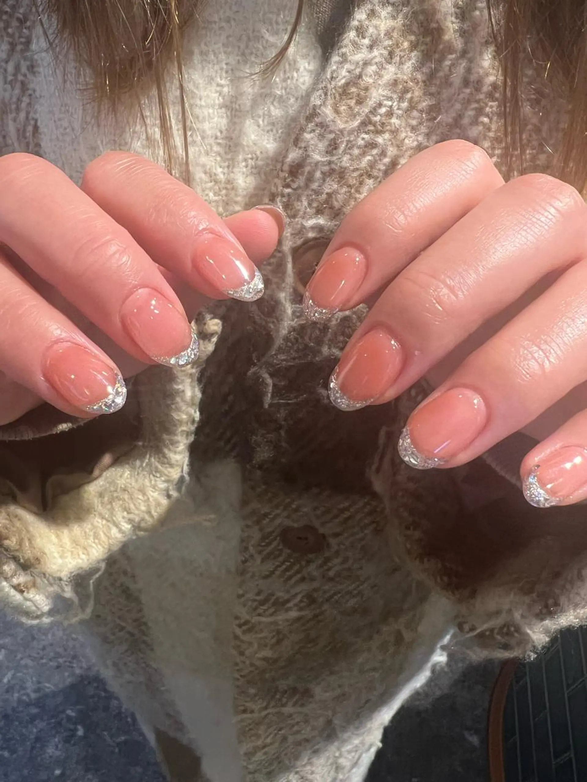 ネイル フレンチネイル ガラスフレンチ シンプルネイル ヘアメイクネイリスト 💄💅hidemiのネイルデザイン