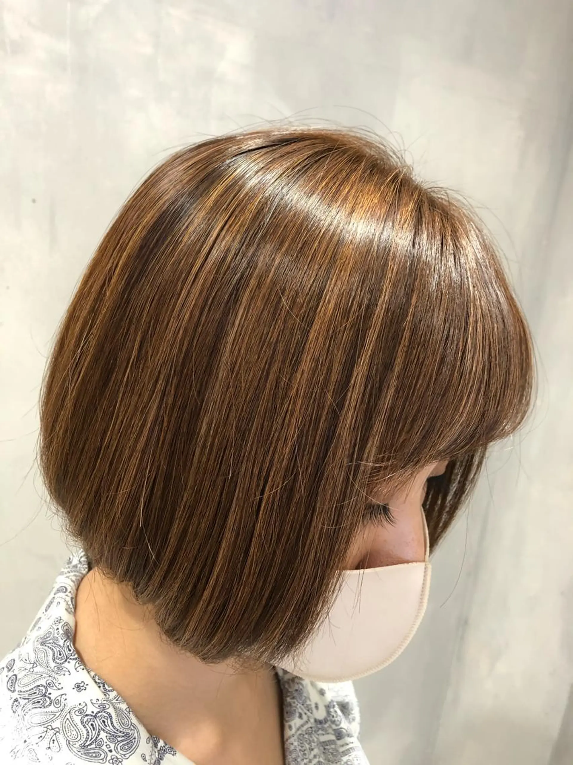 ショート カラー ハイダメージ毛 縮毛矯正のヘアスタイル