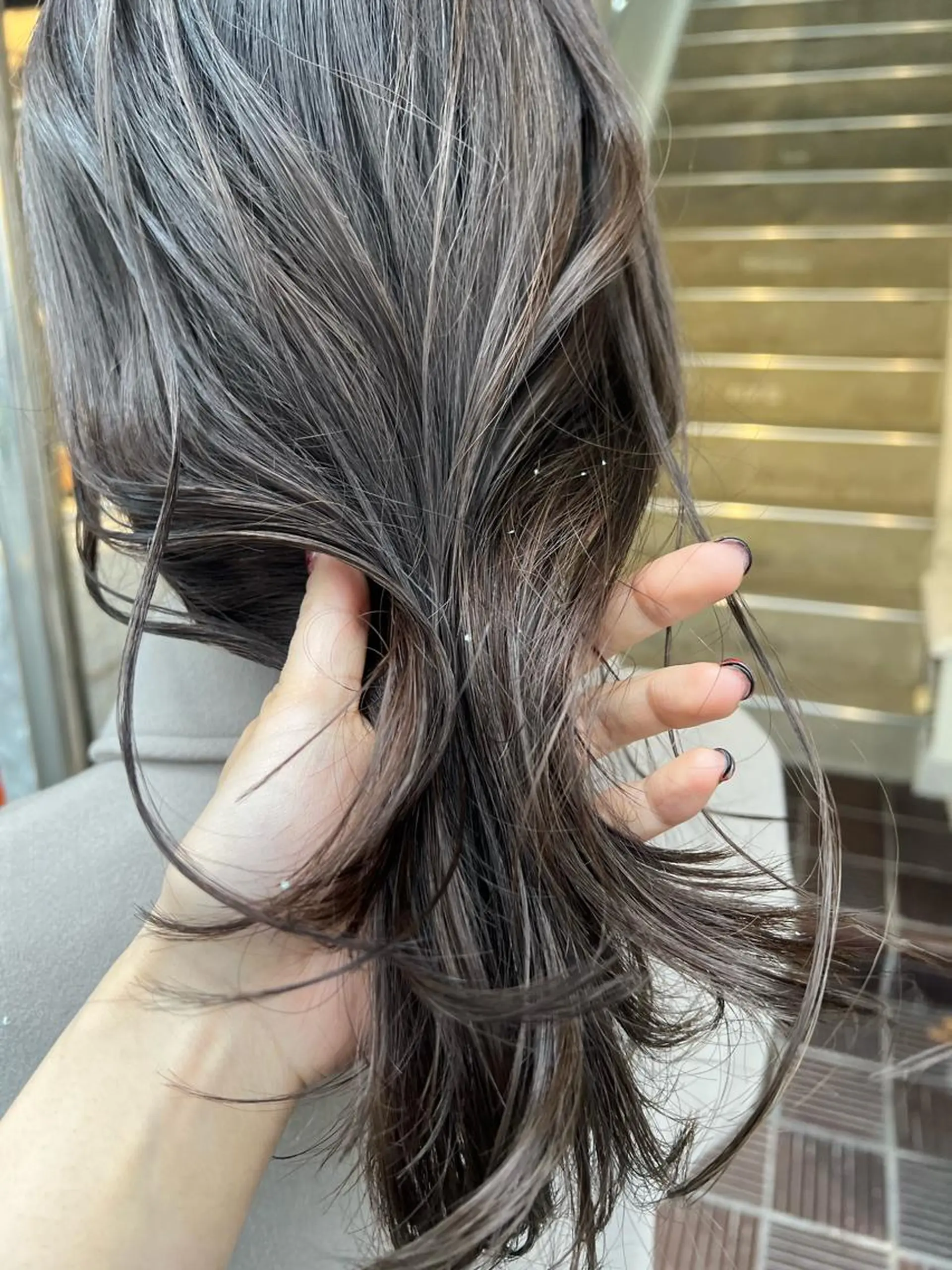 ミディアム カラー カット ヘアカラー トリートメント ツキノキ ミナのヘアスタイル
