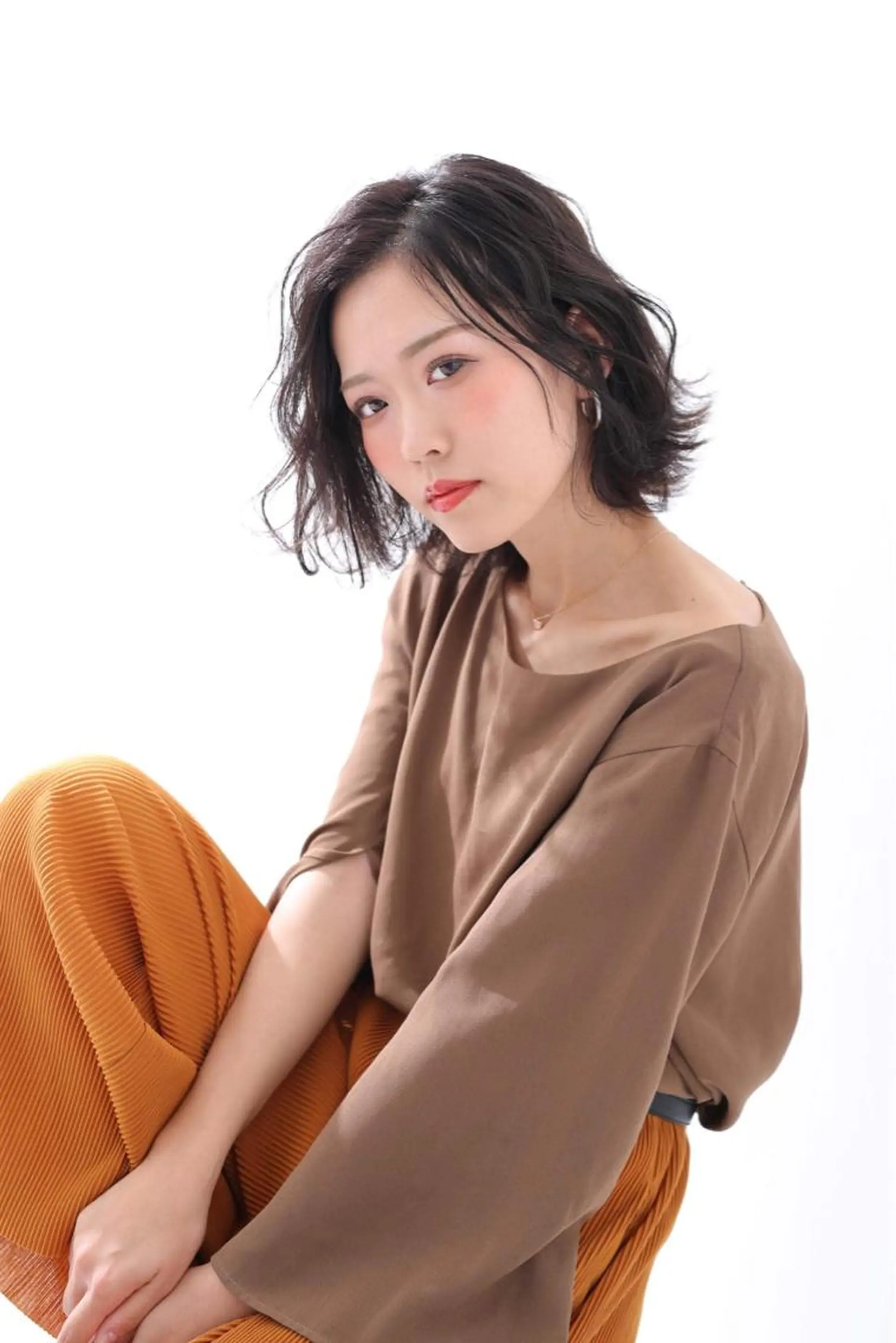 ミディアム カラー ヘアアレンジ 竹井 寛喜のヘアスタイル