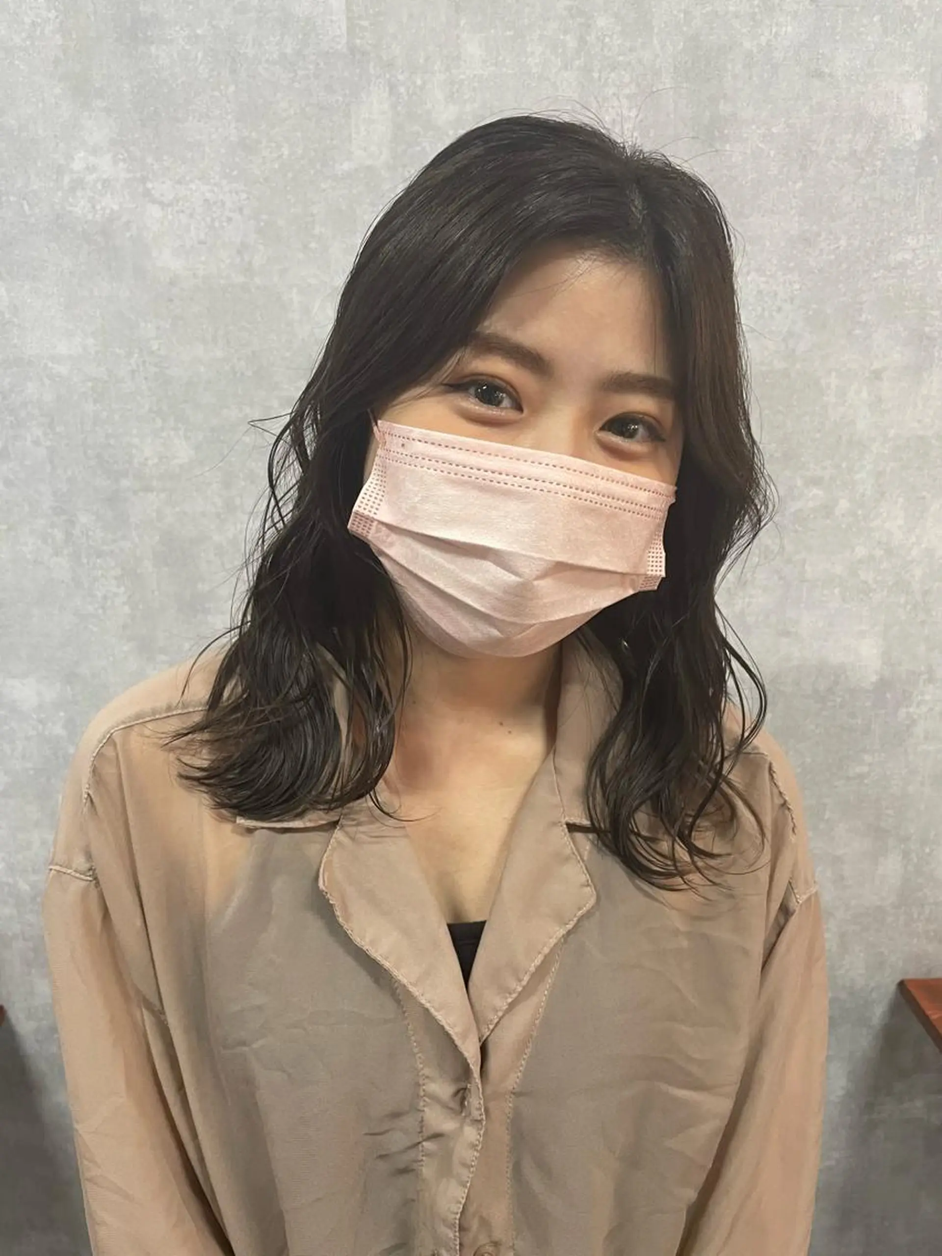 セミロング 切りっぱなしボブ ショートボブ セミロングパーマ アッシュ ミストバング C’LD hair produce /シールドヘア所属・モテ髪/ボブ/ショー ト/アダチフウトのヘアスタイル