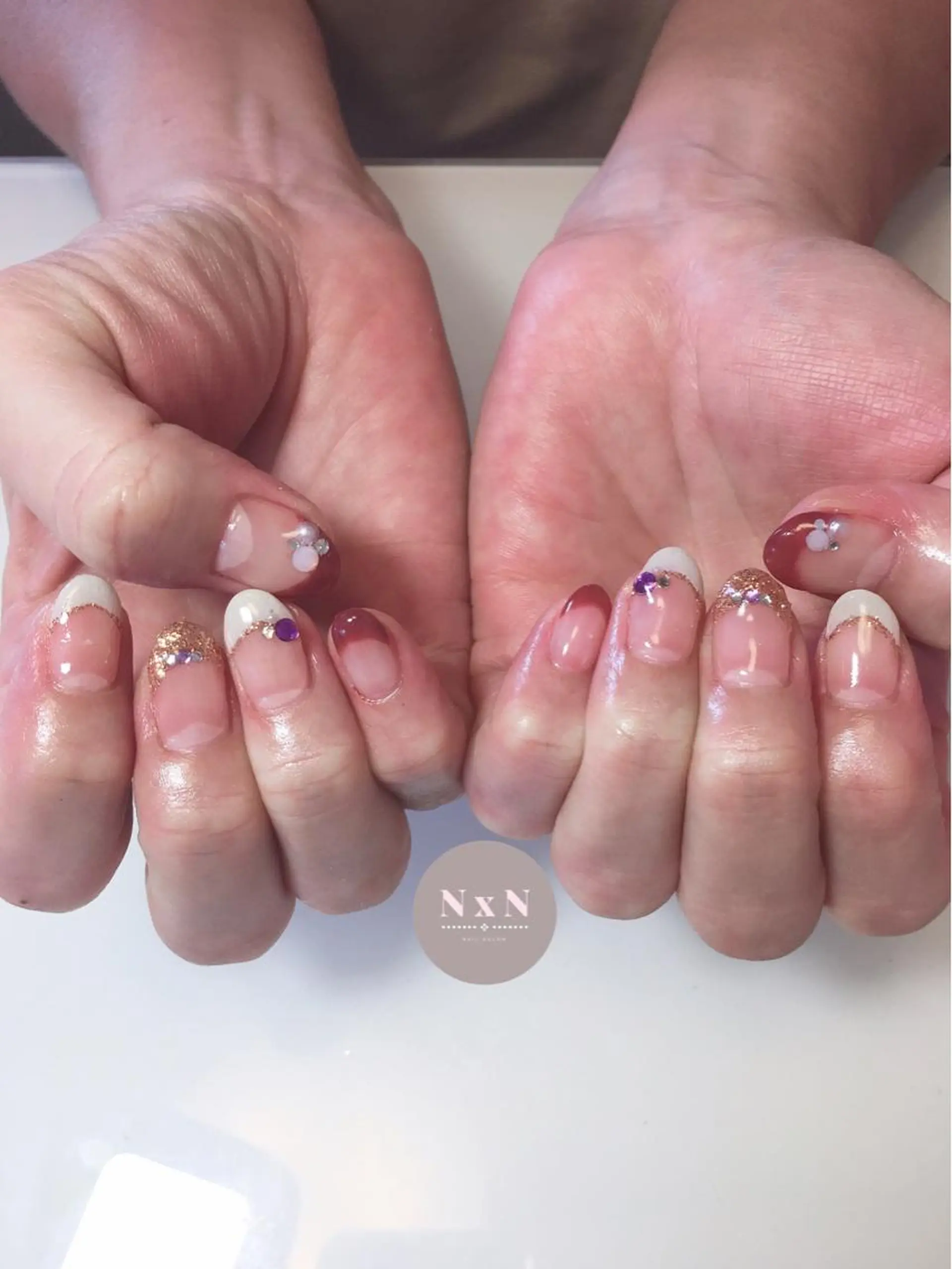 ネイル ジェルネイル ぷっくりネイル ハンドネイル nail salon N×Nのネイルデザイン