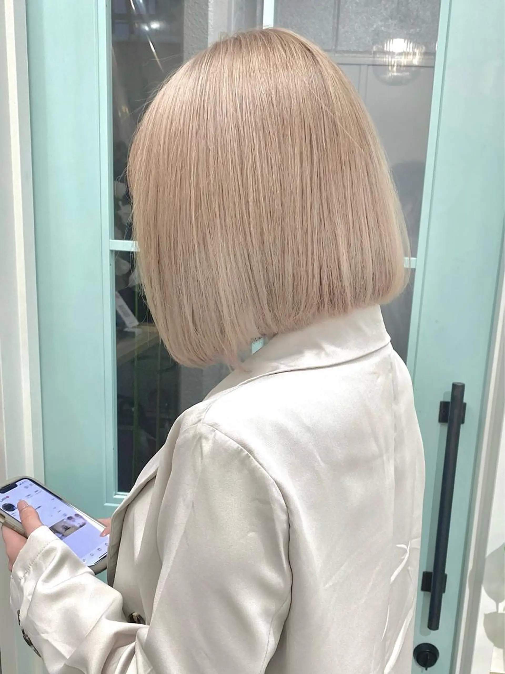 ミディアム カラー ボブ ヘアカラー トリートメント ヘアセット 💘カラー特化美容師 尾崎拓己のヘアスタイル