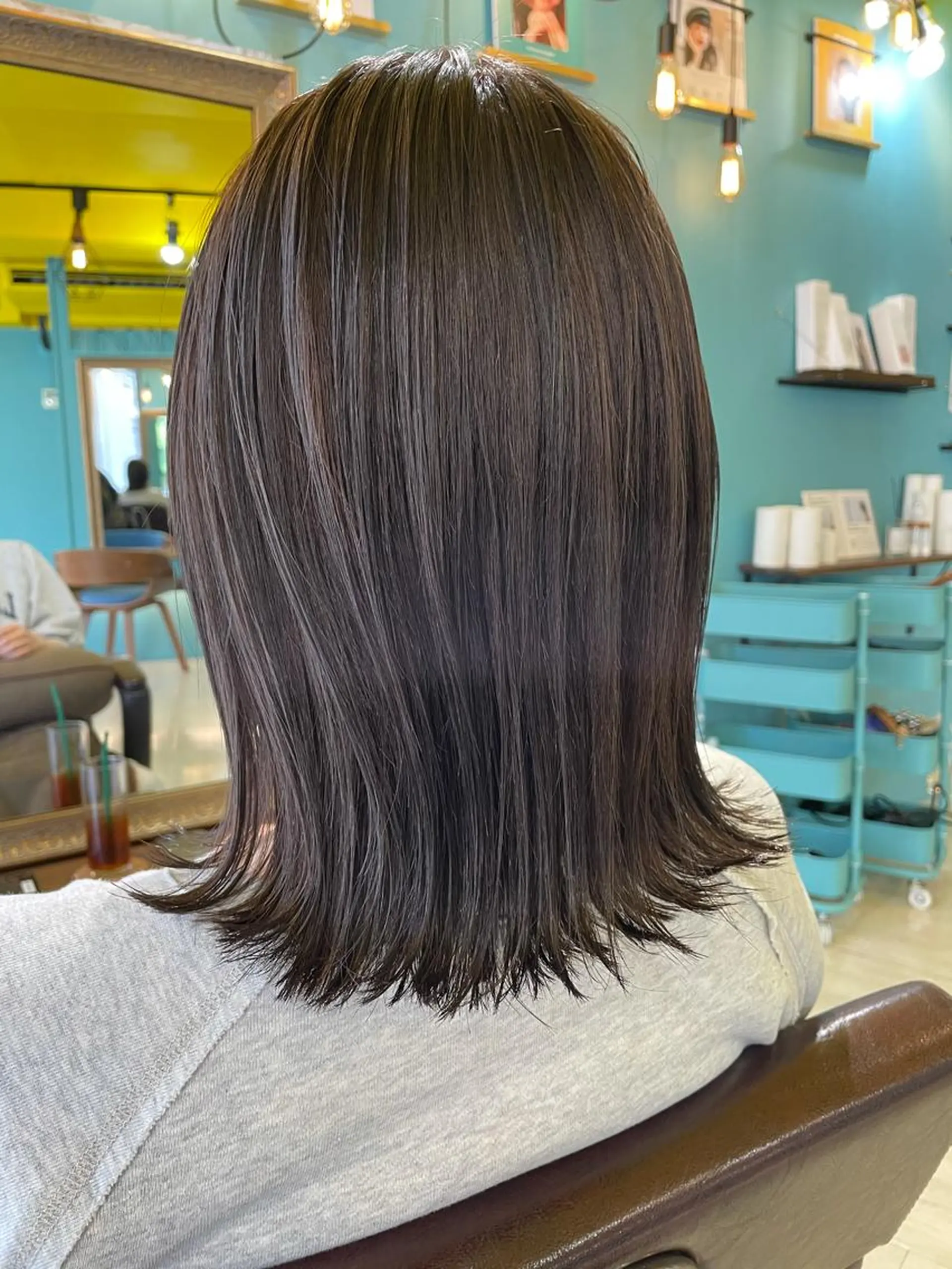 ミディアム アッシュ アッシュグレー アッシュグレージュ カット ヘアカラー 縮毛矯正 トリートメント Share  Salon  Reco【GARDEN】所属・末石 智のヘアスタイル