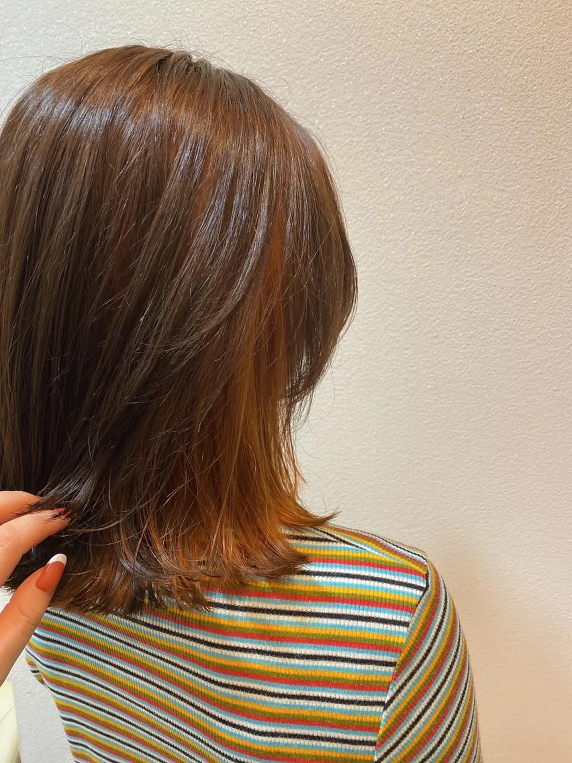 ミディアム ヘアカラー 山口 明日花のヘアスタイル