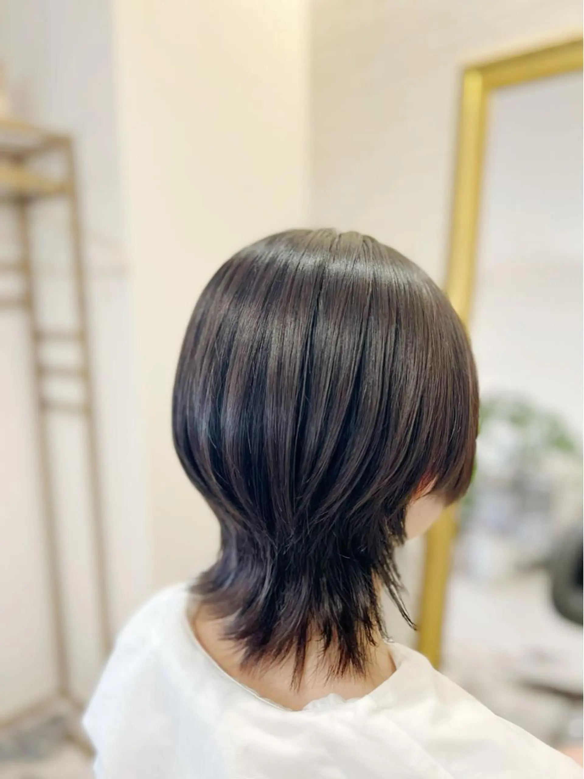 セミロング デザインカット 学生 ウルフカット カット ヘッドスパ la kaori secretのマツエク・マツパデザイン