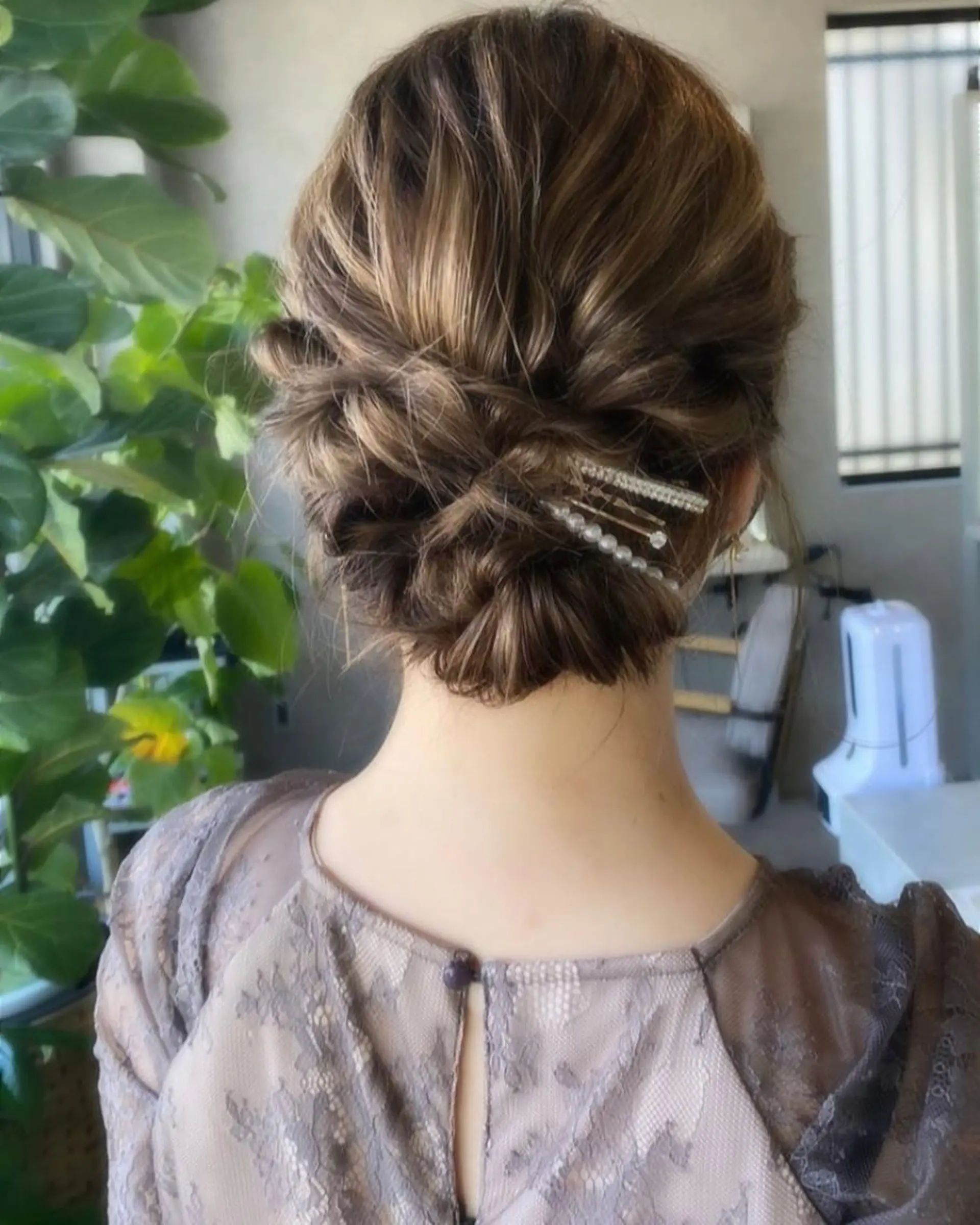 ミディアム レイヤーカット ヘアセット mood alissaのヘアスタイル