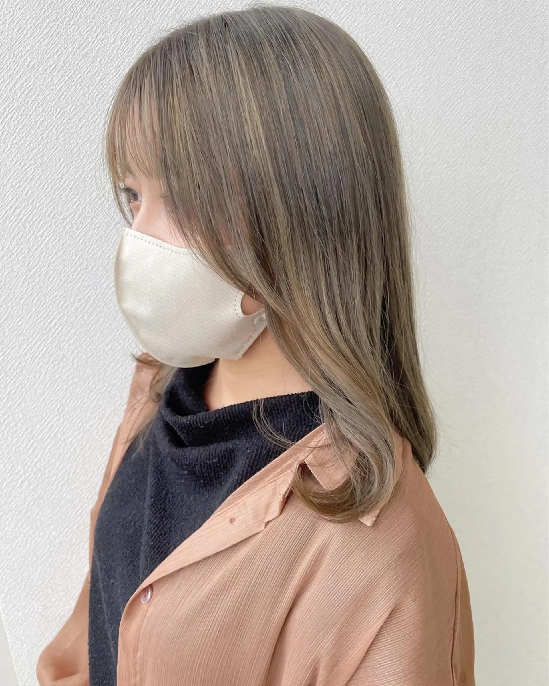 ミディアム カラー ヘアカラー トリートメント コイデ リュウセイのヘアスタイル