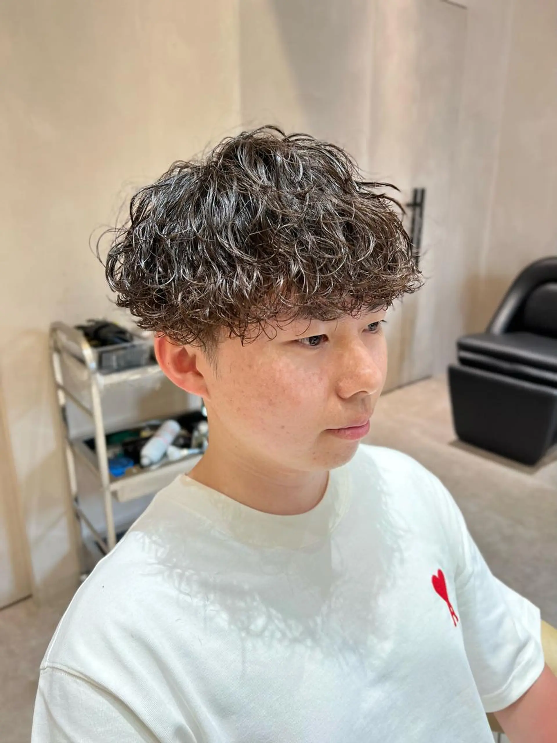 ショート パーマ メンズ カット パーマ トリートメント 波巻きスパイラルパー マ/シャドウパーマ駿のヘアスタイル