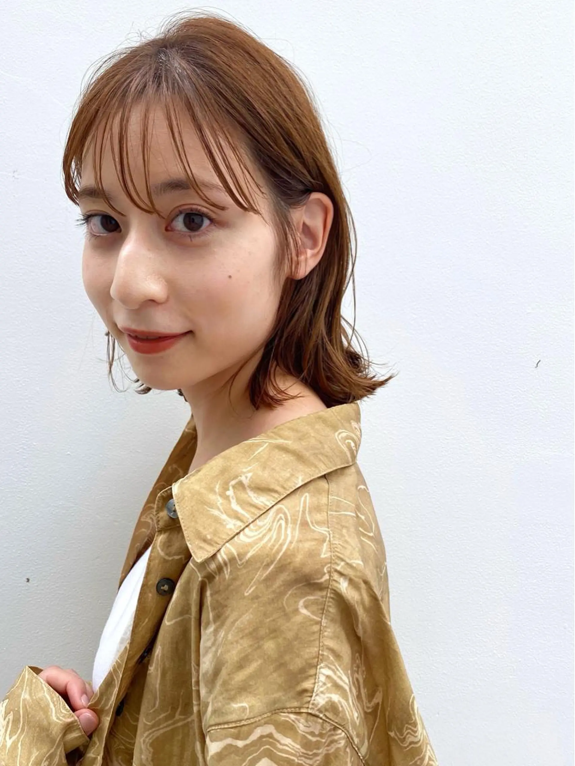 ミディアム カラー くびれヘア シースルーバング カット ヘアカラー トリートメント GO TODAY SHAiRE SALON Arc店所属・🉐メンズヘア特化 men's/ケンイチのヘアスタイル